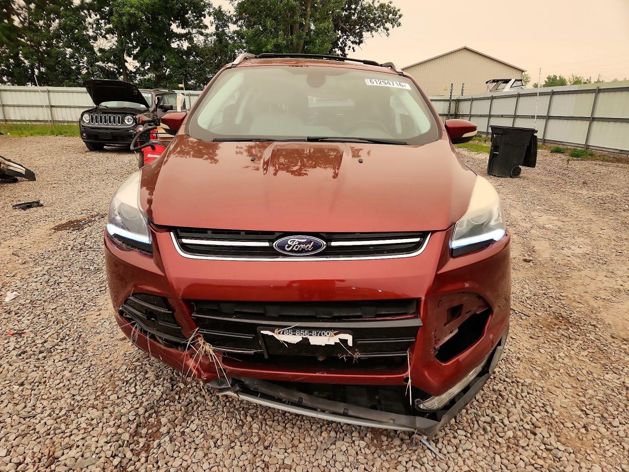 2014 Ford Escape Titanium Red vin: 1FMCU0J93EUB96705