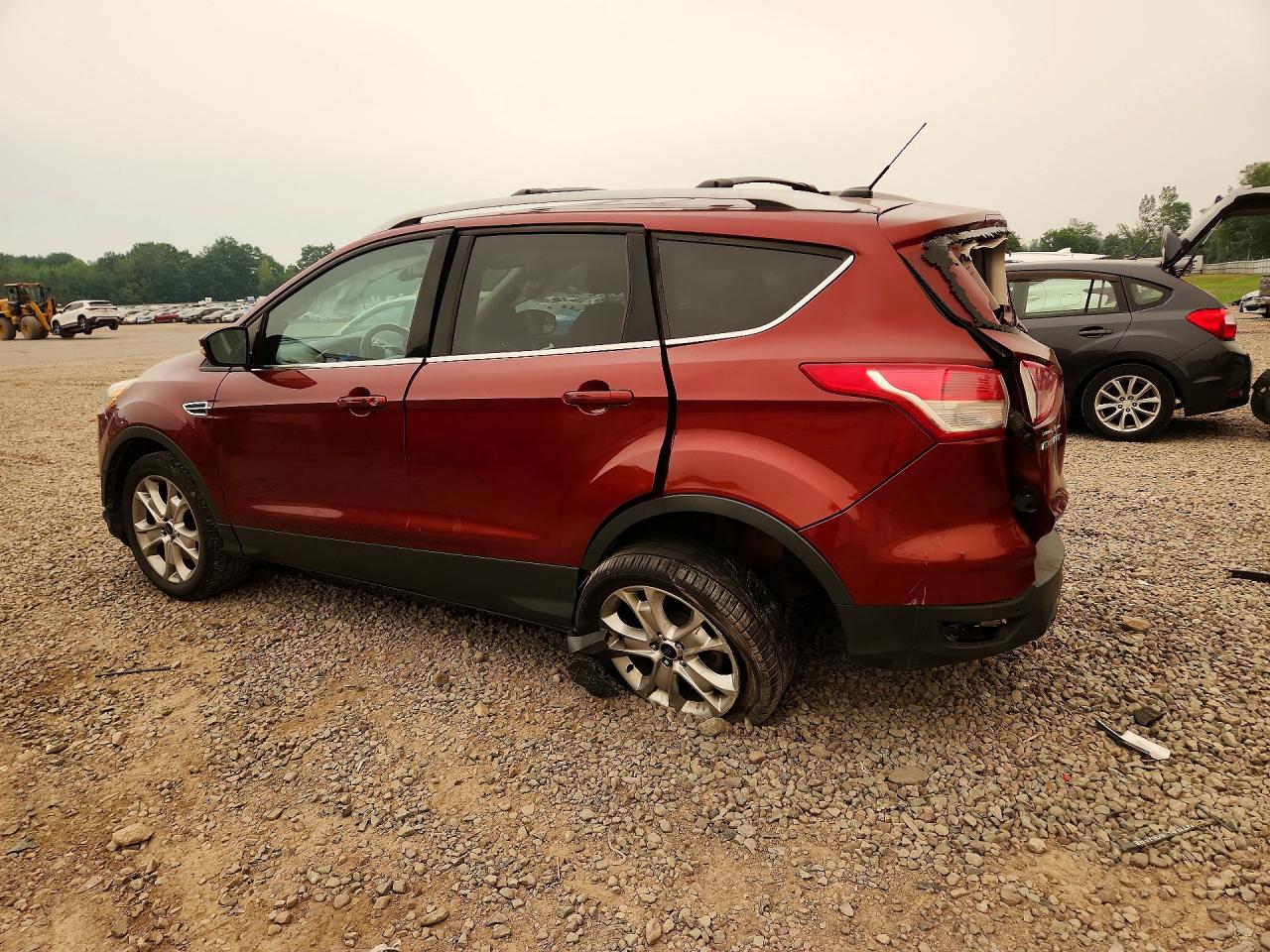 2014 Ford Escape Titanium Red vin: 1FMCU0J93EUB96705