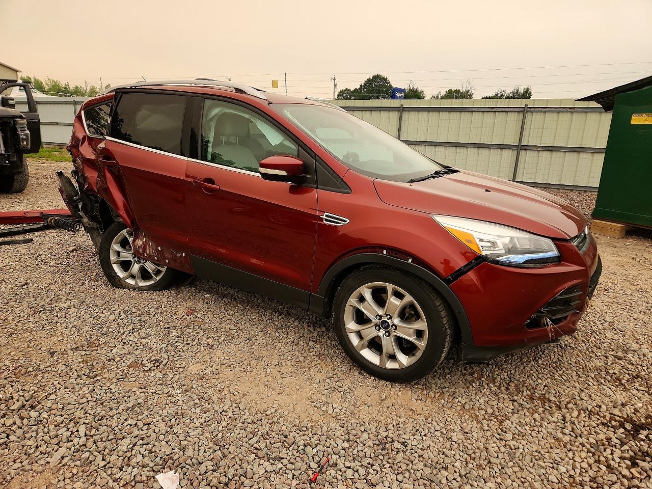 2014 Ford Escape Titanium Red vin: 1FMCU0J93EUB96705