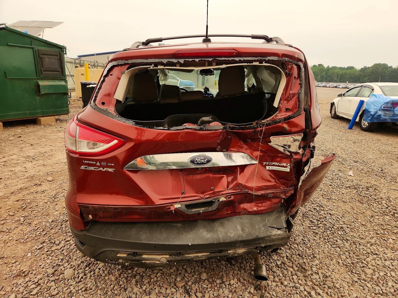 2014 Ford Escape Titanium Red vin: 1FMCU0J93EUB96705