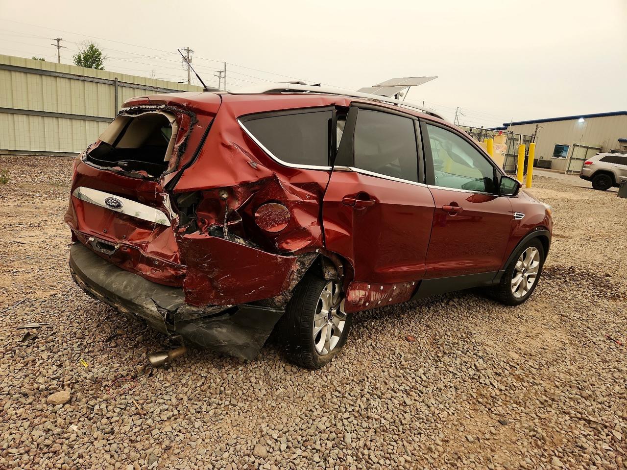 2014 Ford Escape Titanium Red vin: 1FMCU0J93EUB96705