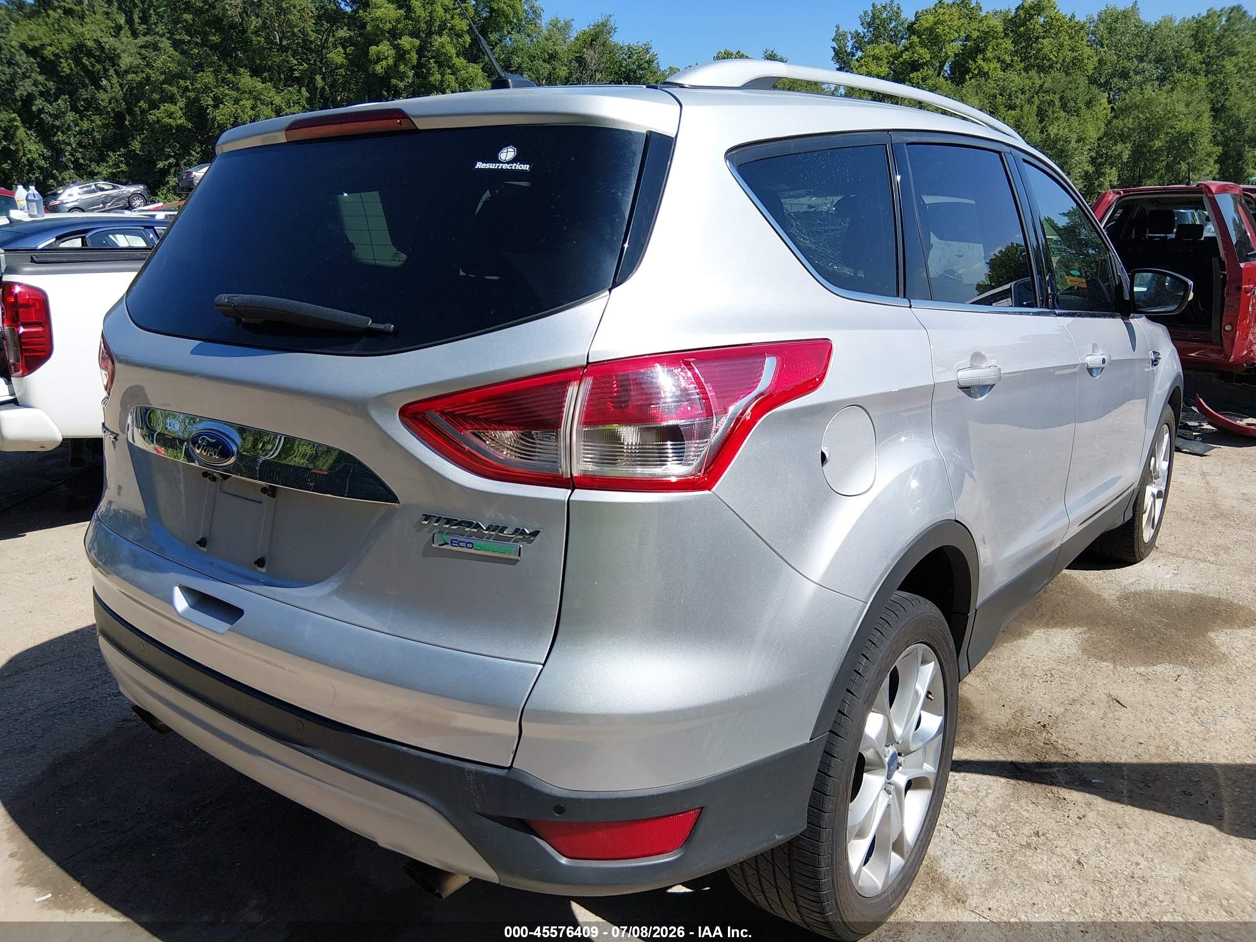2014 Ford Escape Titanium Silver vin: 1FMCU0J93EUE37923