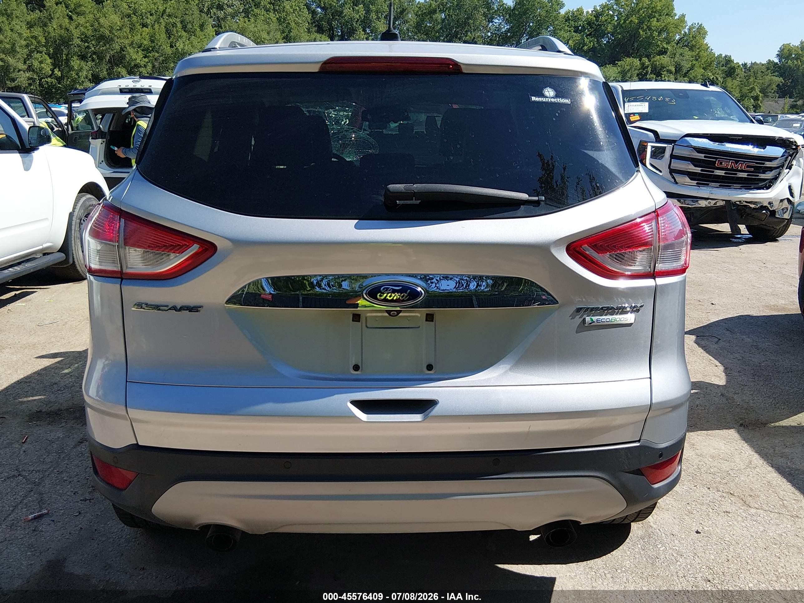 2014 Ford Escape Titanium Silver vin: 1FMCU0J93EUE37923
