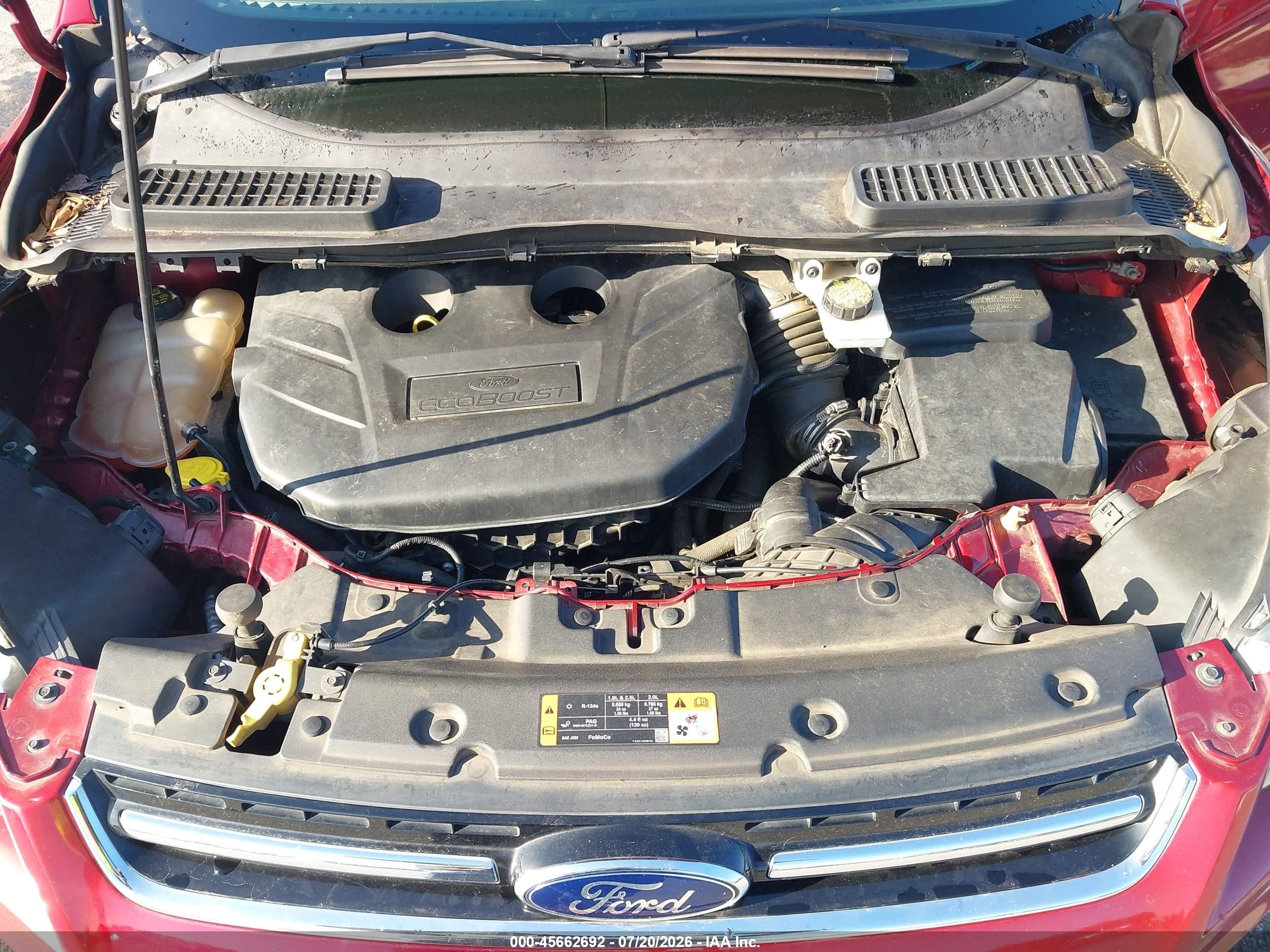 2015 Ford Escape Titanium Red vin: 1FMCU0J93FUA56932