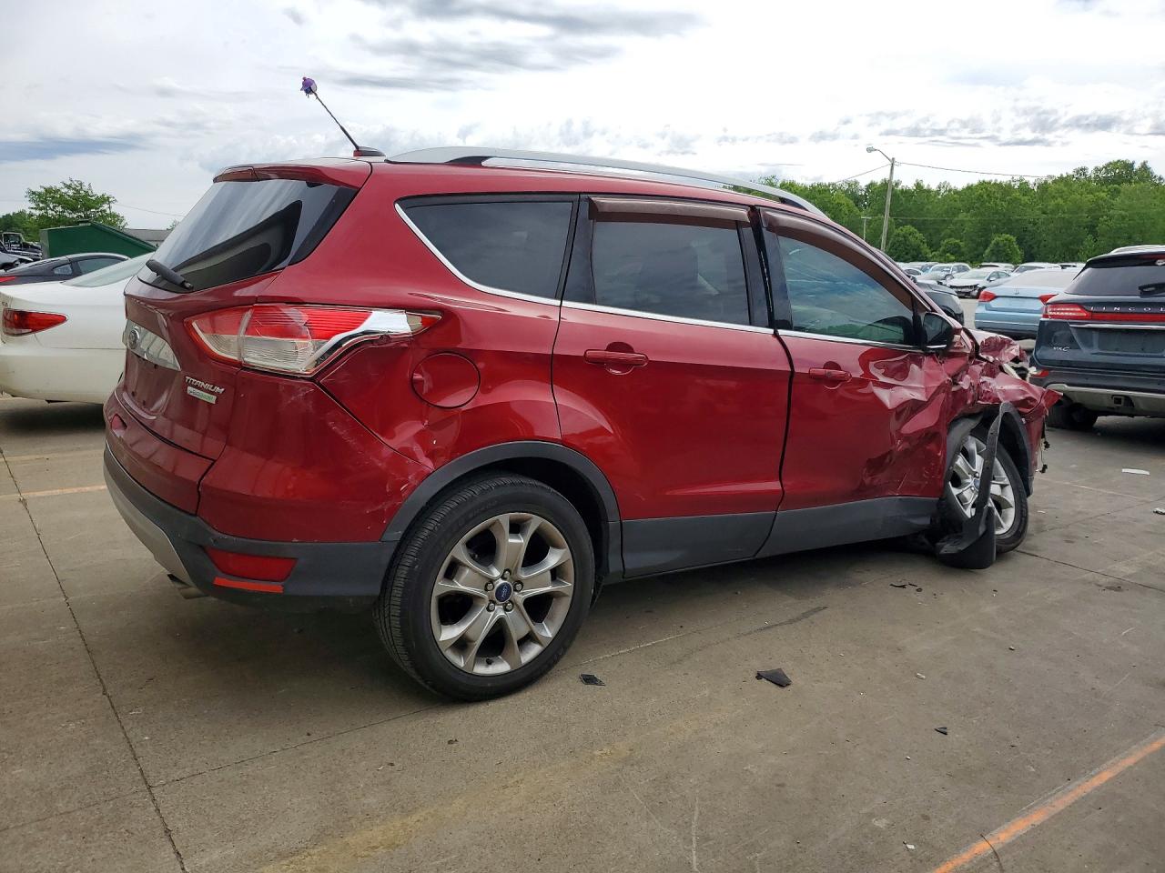 2015 Ford Escape Titanium Red vin: 1FMCU0J93FUB47327