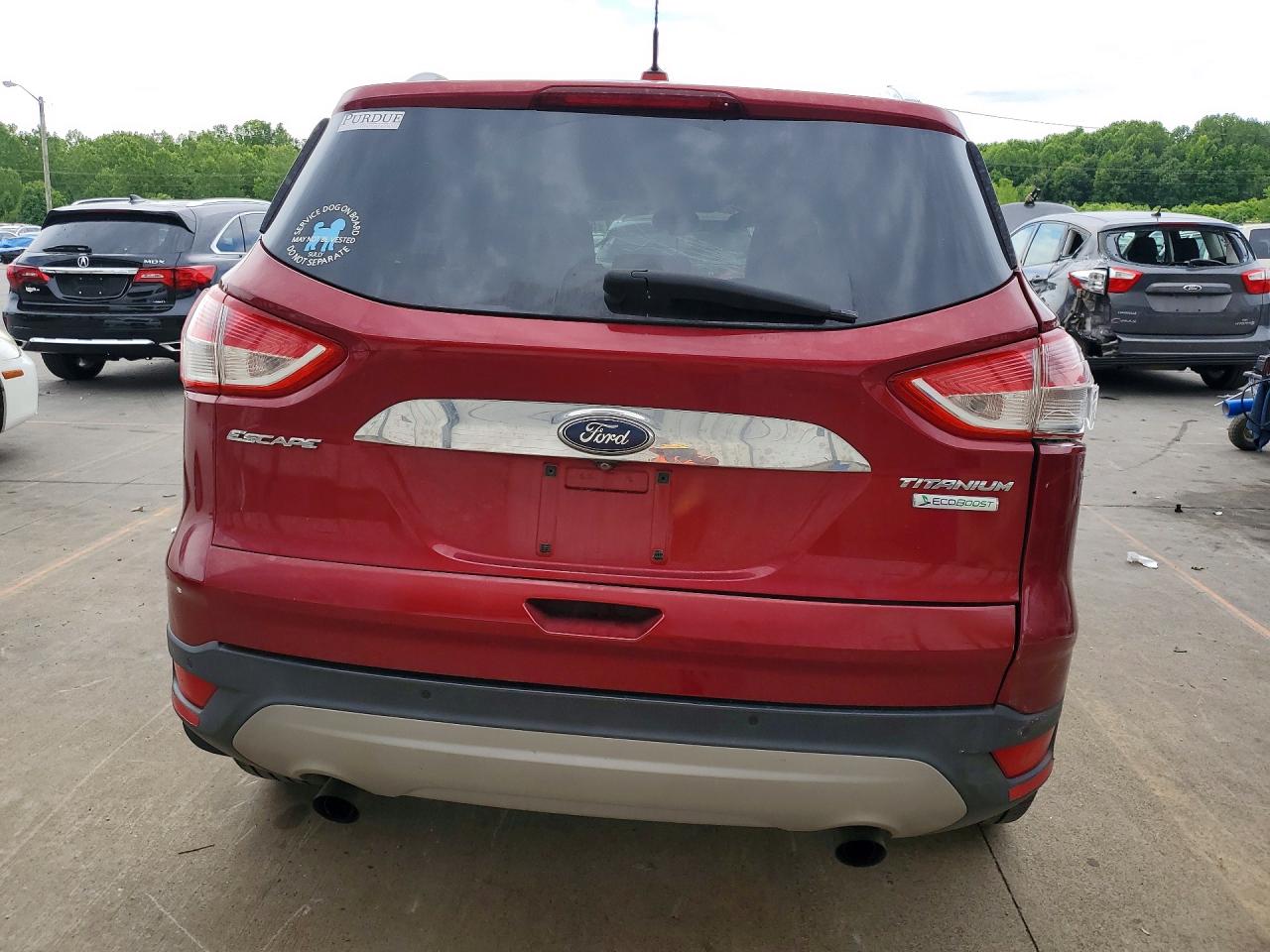 2015 Ford Escape Titanium Red vin: 1FMCU0J93FUB47327
