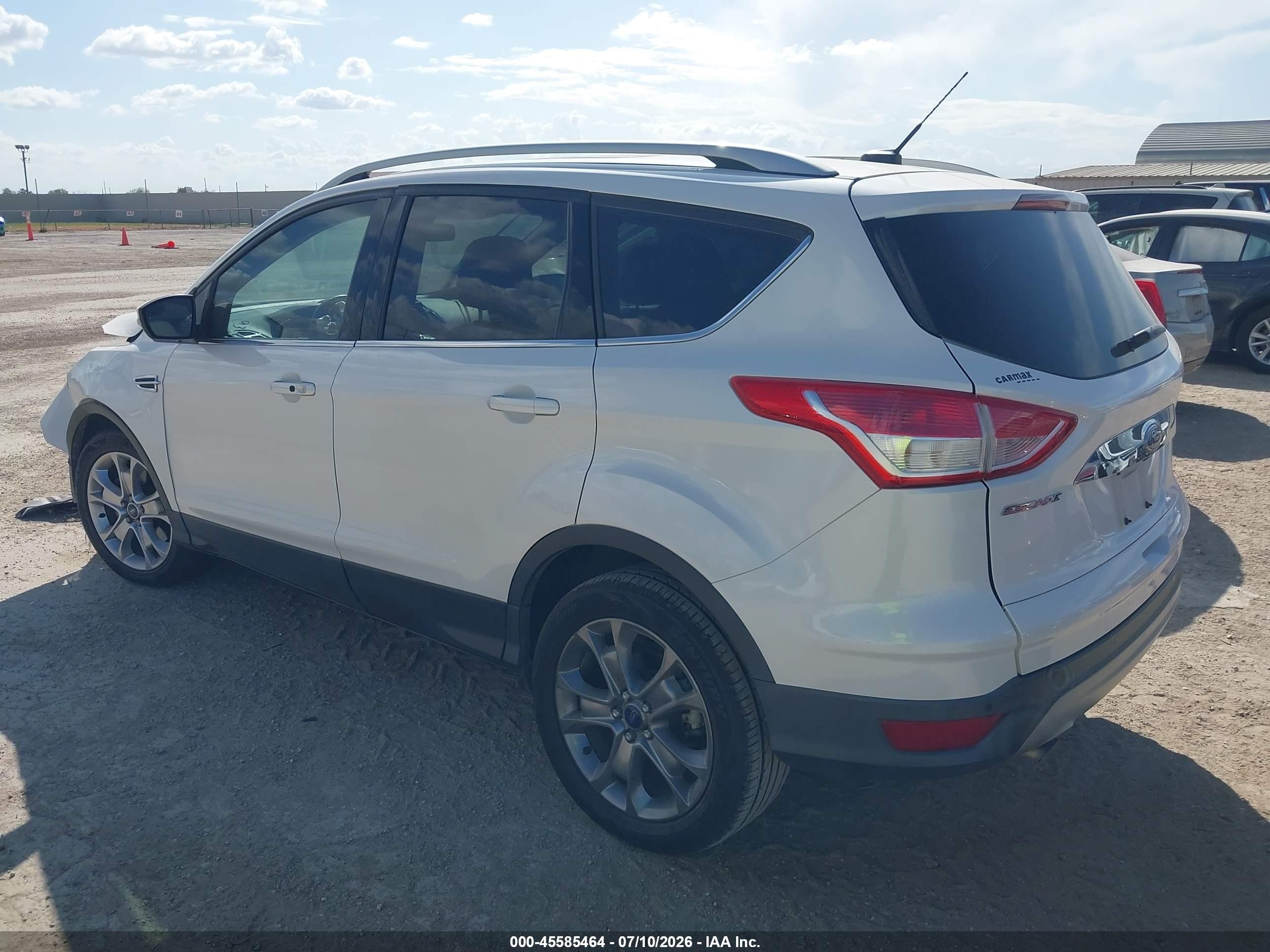 2015 Ford Escape Titanium White vin: 1FMCU0J93FUB93448