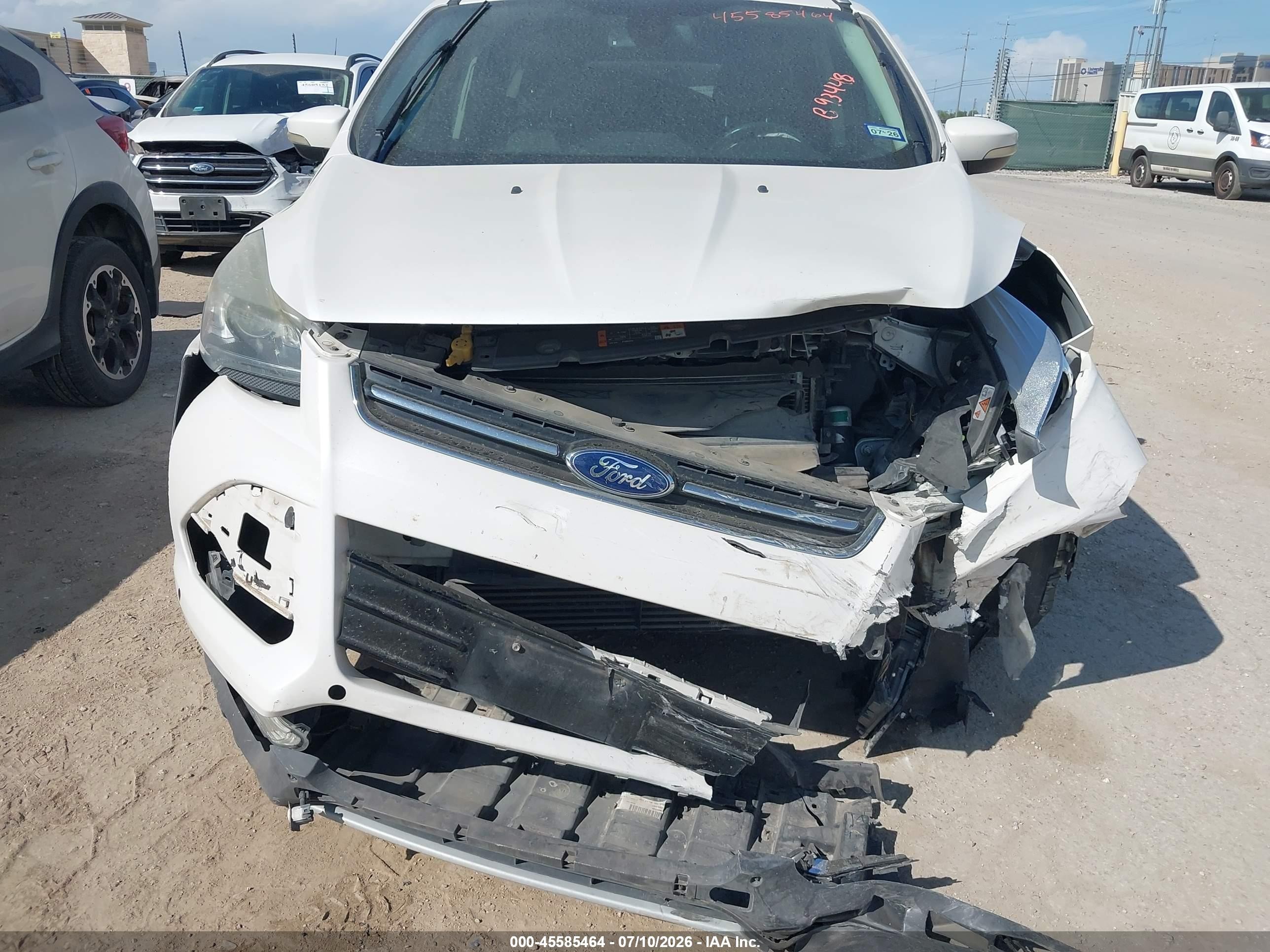 2015 Ford Escape Titanium White vin: 1FMCU0J93FUB93448