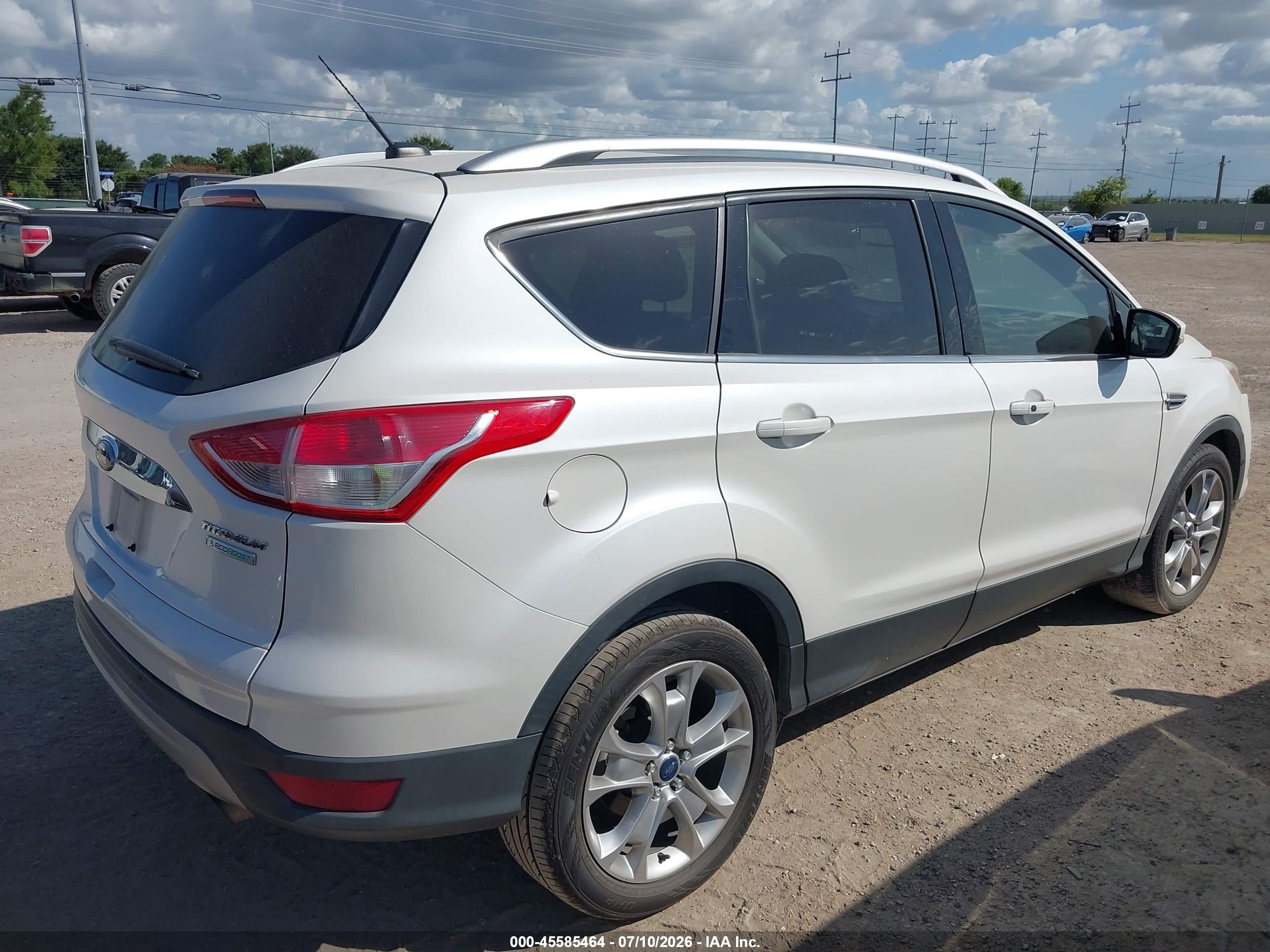 2015 Ford Escape Titanium White vin: 1FMCU0J93FUB93448