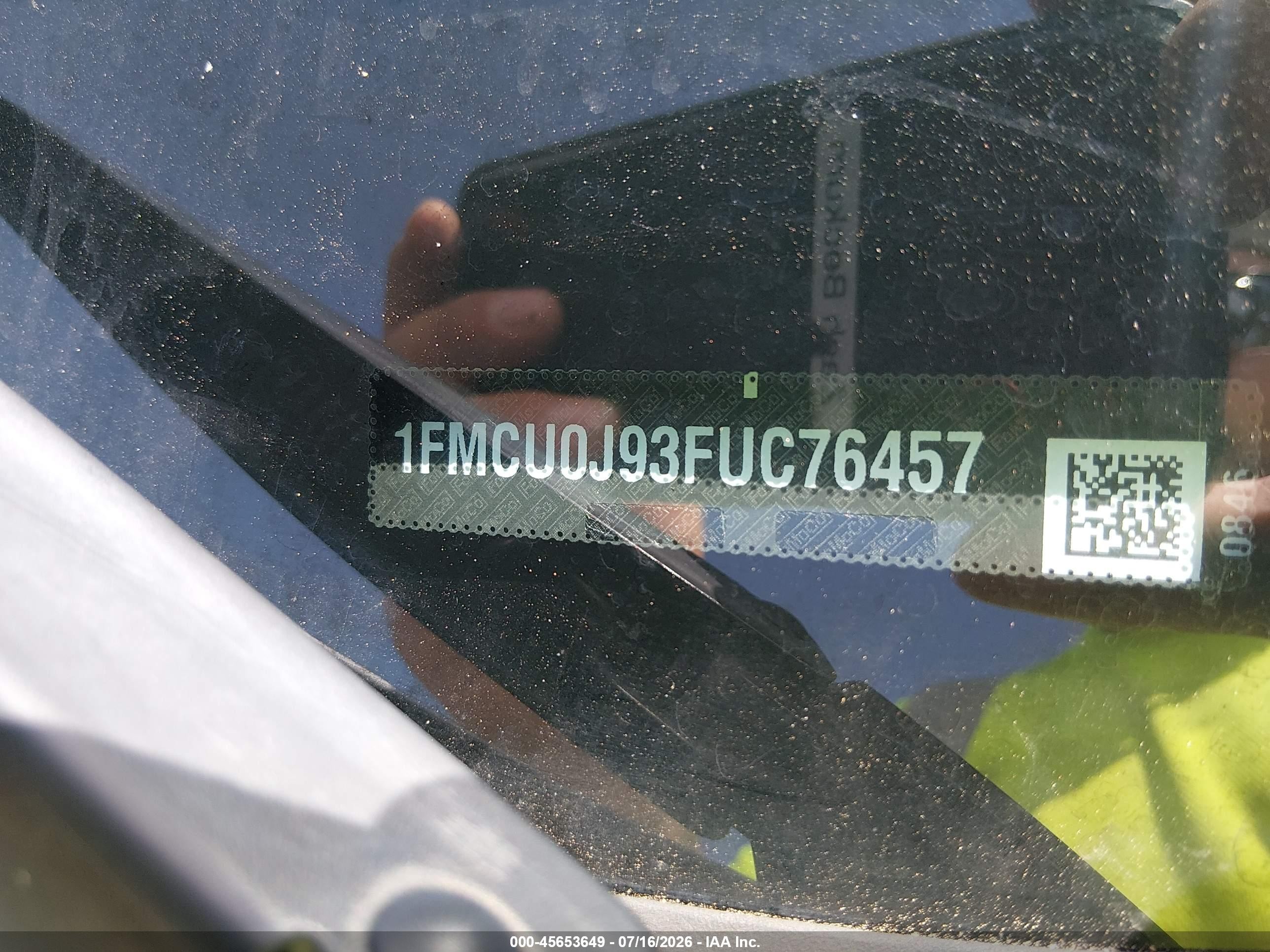 2015 Ford Escape Titanium Silver vin: 1FMCU0J93FUC76457