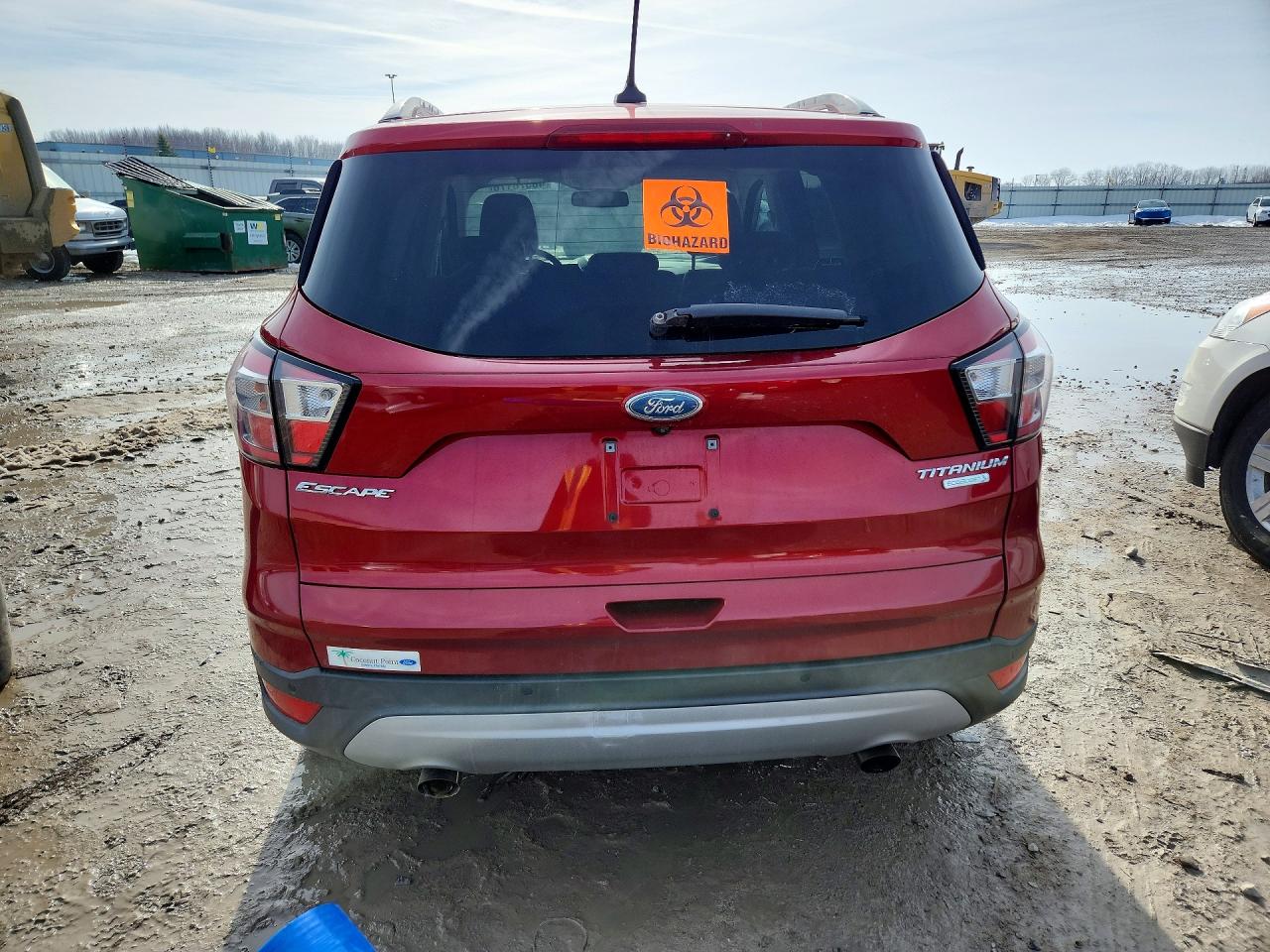 2018 Ford Escape Titanium Бордовый vin: 1FMCU0J93JUA02183