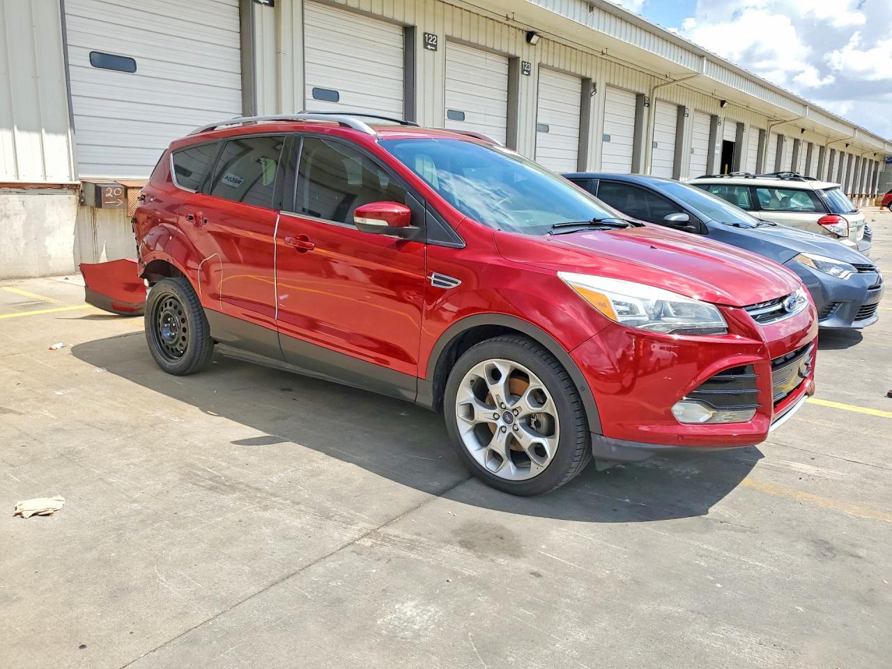 2013 Ford Escape Titanium Red vin: 1FMCU0J94DUA84980