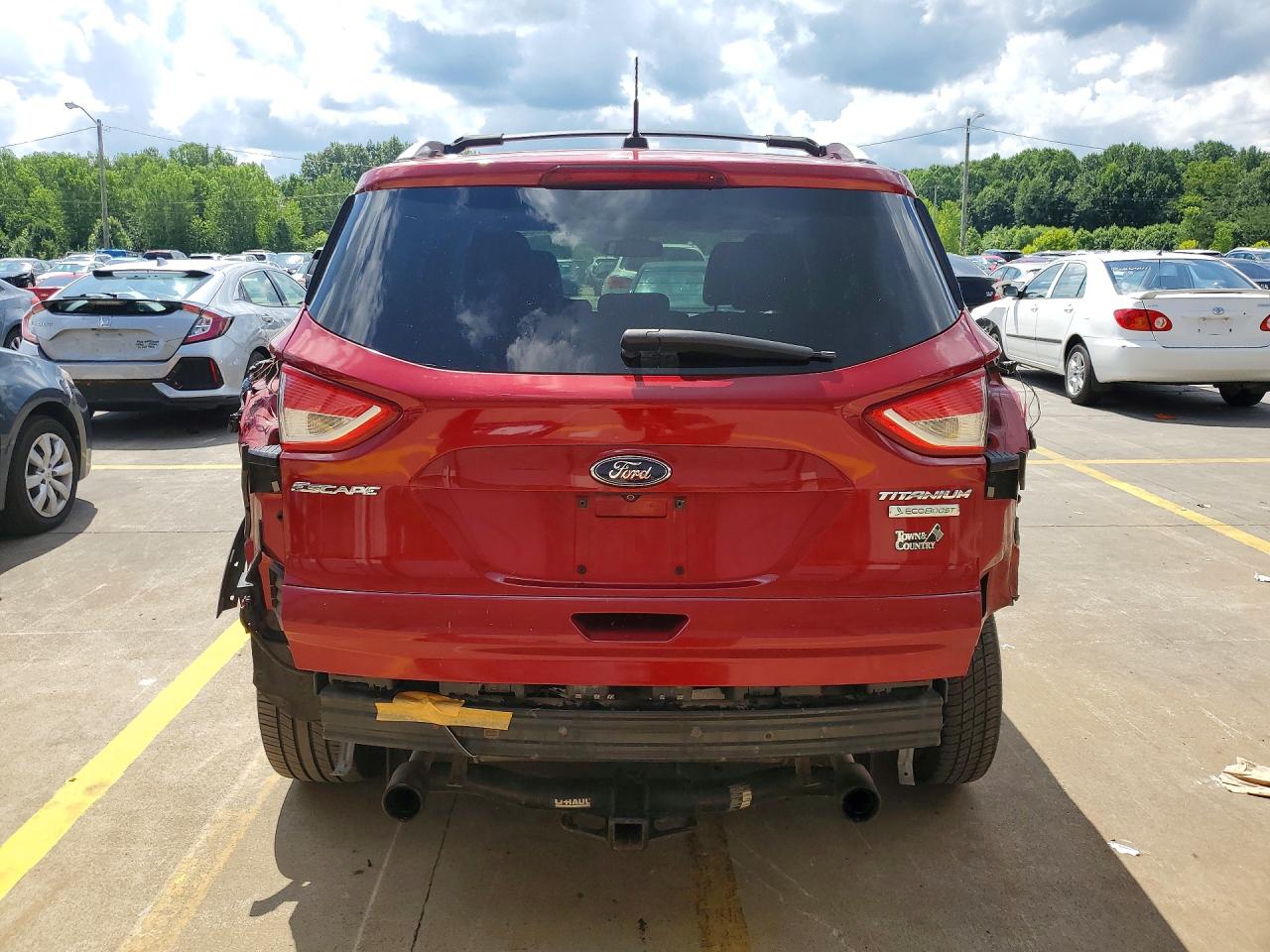 2013 Ford Escape Titanium Red vin: 1FMCU0J94DUA84980