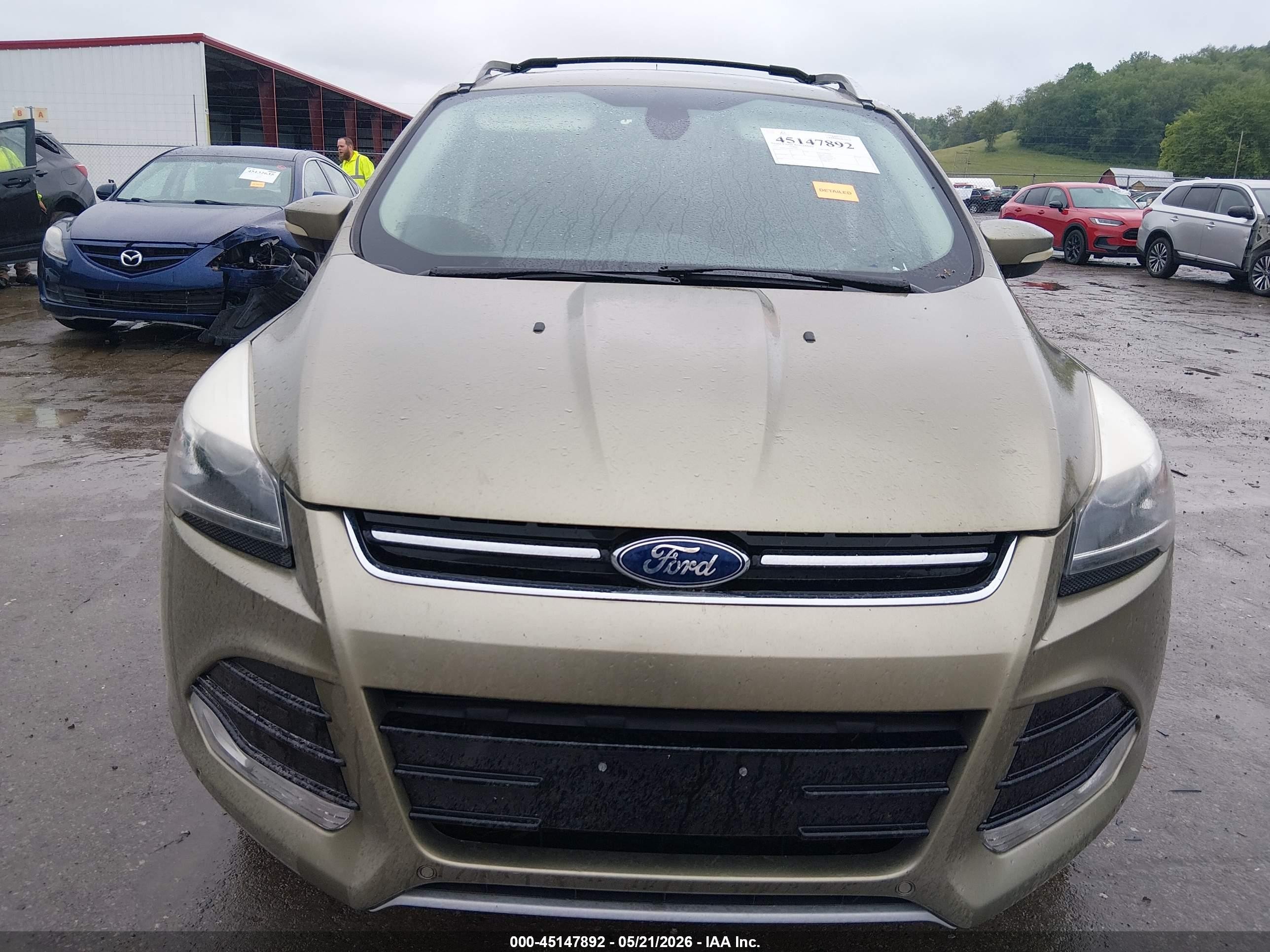 2013 Ford Escape Titanium Green vin: 1FMCU0J94DUC02154