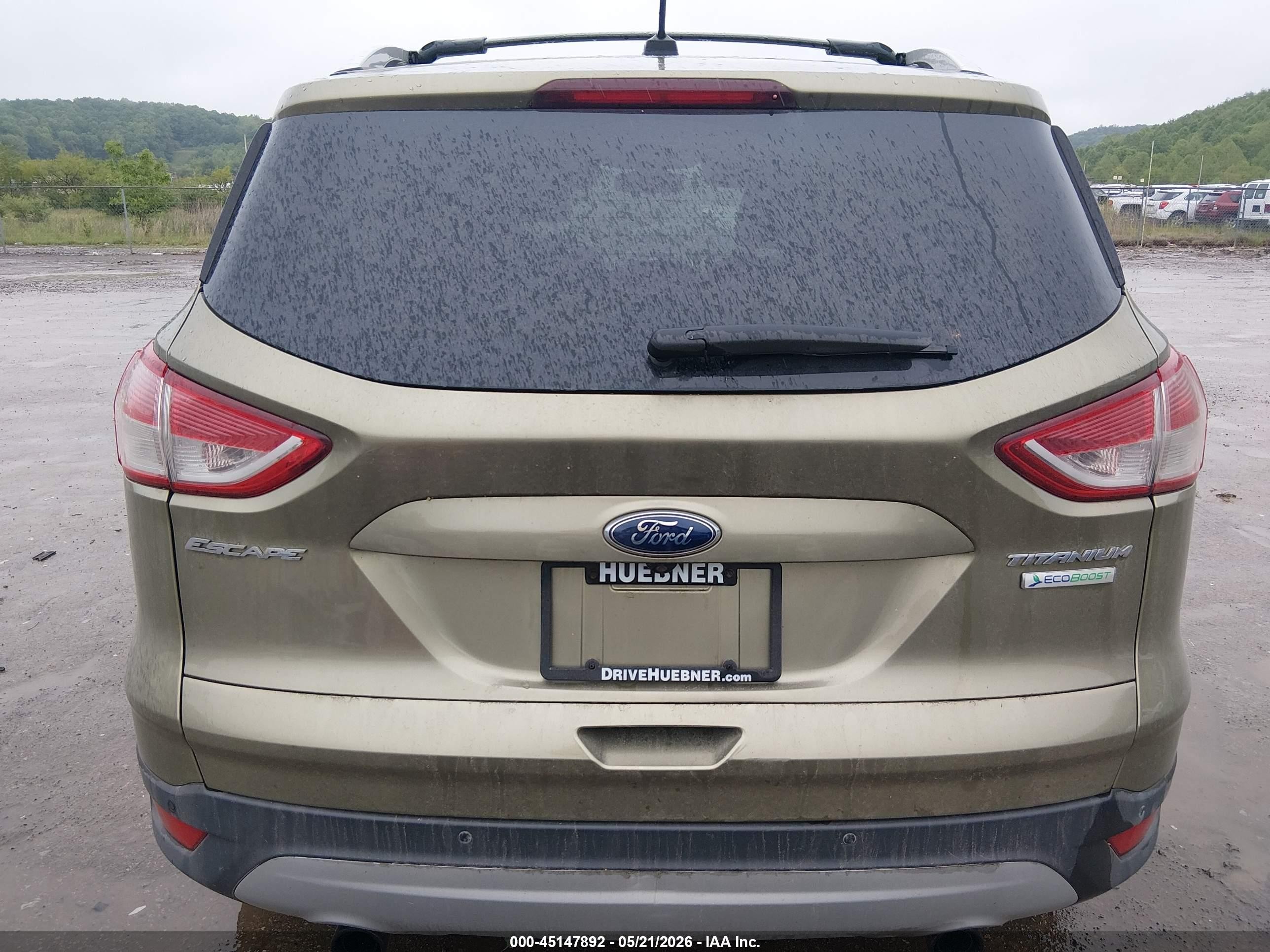 2013 Ford Escape Titanium Green vin: 1FMCU0J94DUC02154