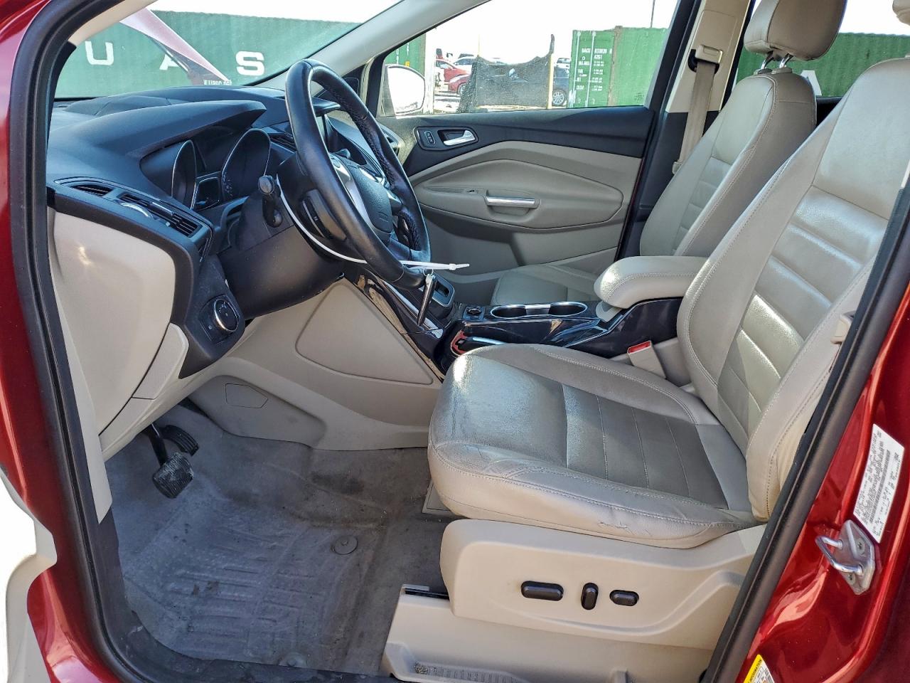 2014 Ford Escape Titanium Red vin: 1FMCU0J94EUA38597