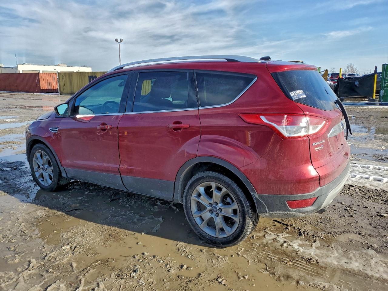 2014 Ford Escape Titanium Red vin: 1FMCU0J94EUA38597