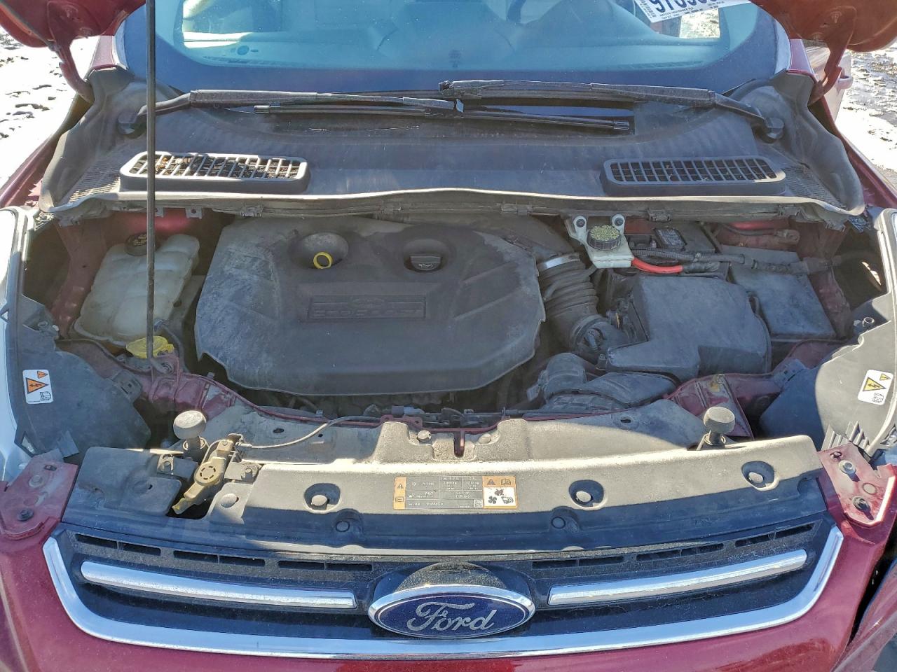 2014 Ford Escape Titanium Red vin: 1FMCU0J94EUA38597