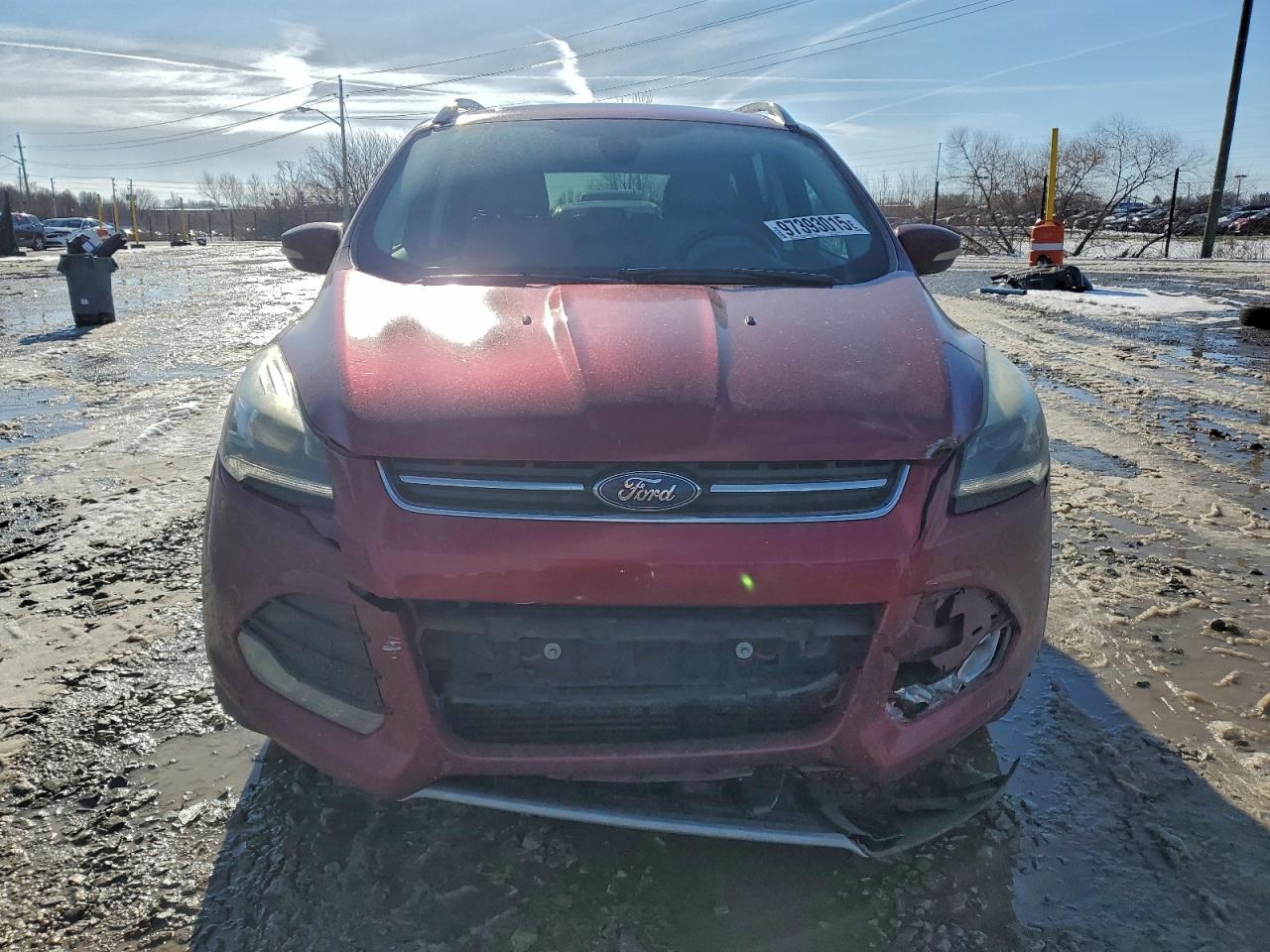 2014 Ford Escape Titanium Red vin: 1FMCU0J94EUA38597