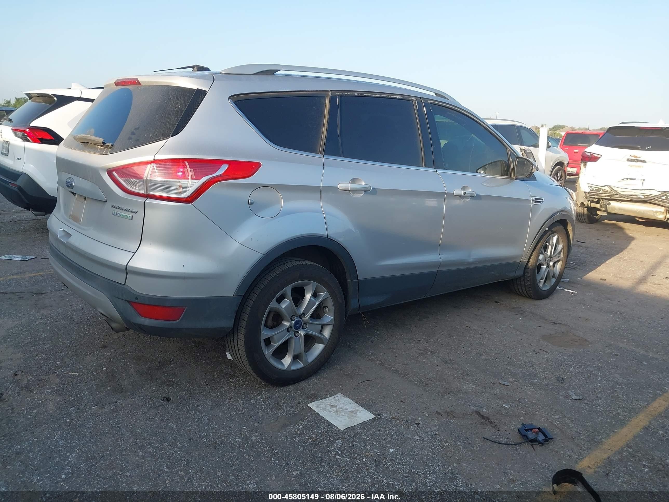 2014 Ford Escape Titanium Silver vin: 1FMCU0J94EUA54749