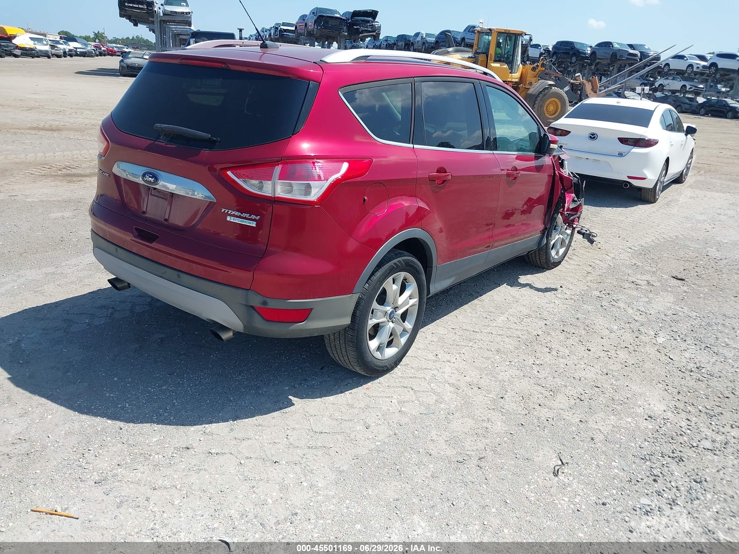 2014 Ford Escape Titanium Burgundy vin: 1FMCU0J94EUA86777
