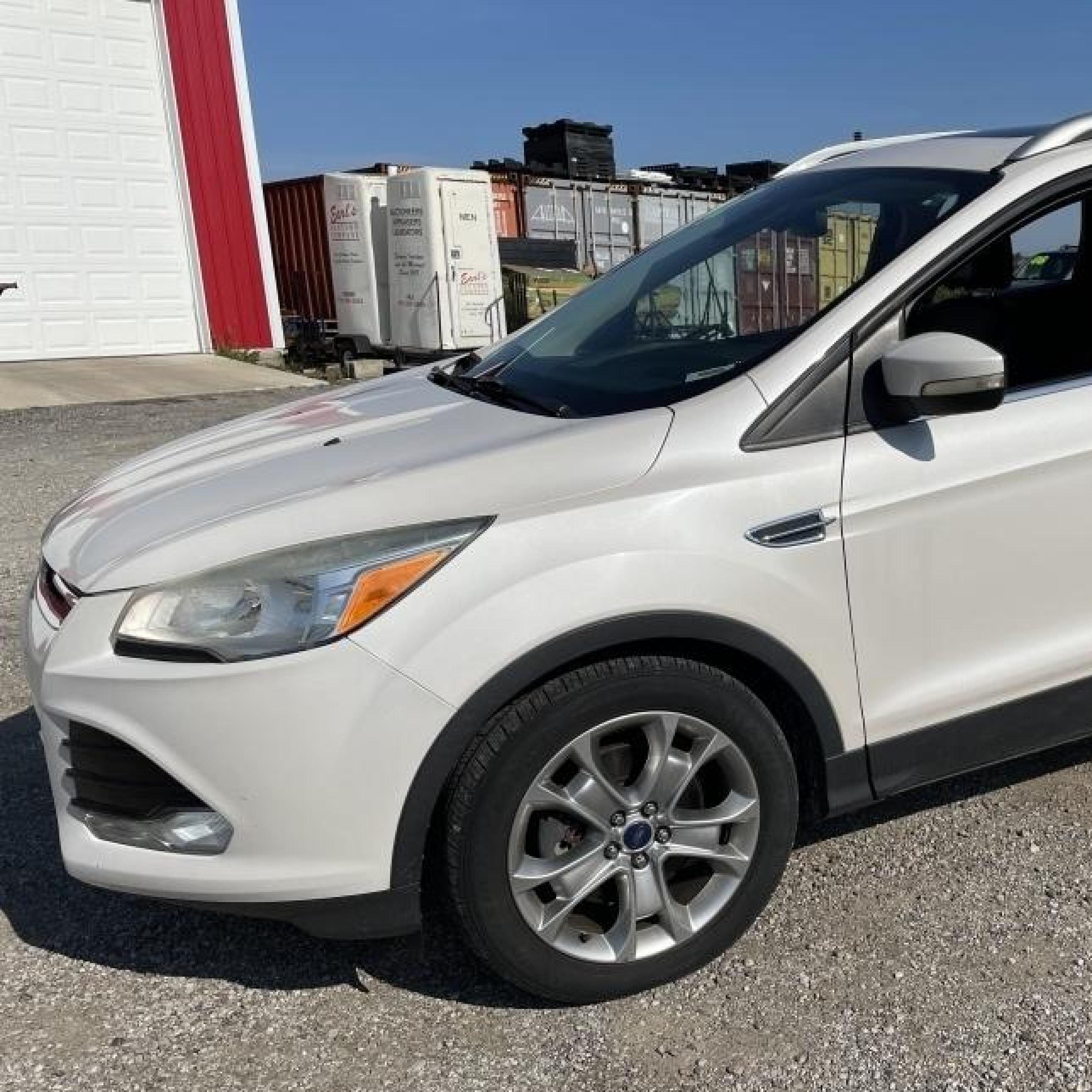 2014 Ford Escape Titanium White vin: 1FMCU0J94EUB17543