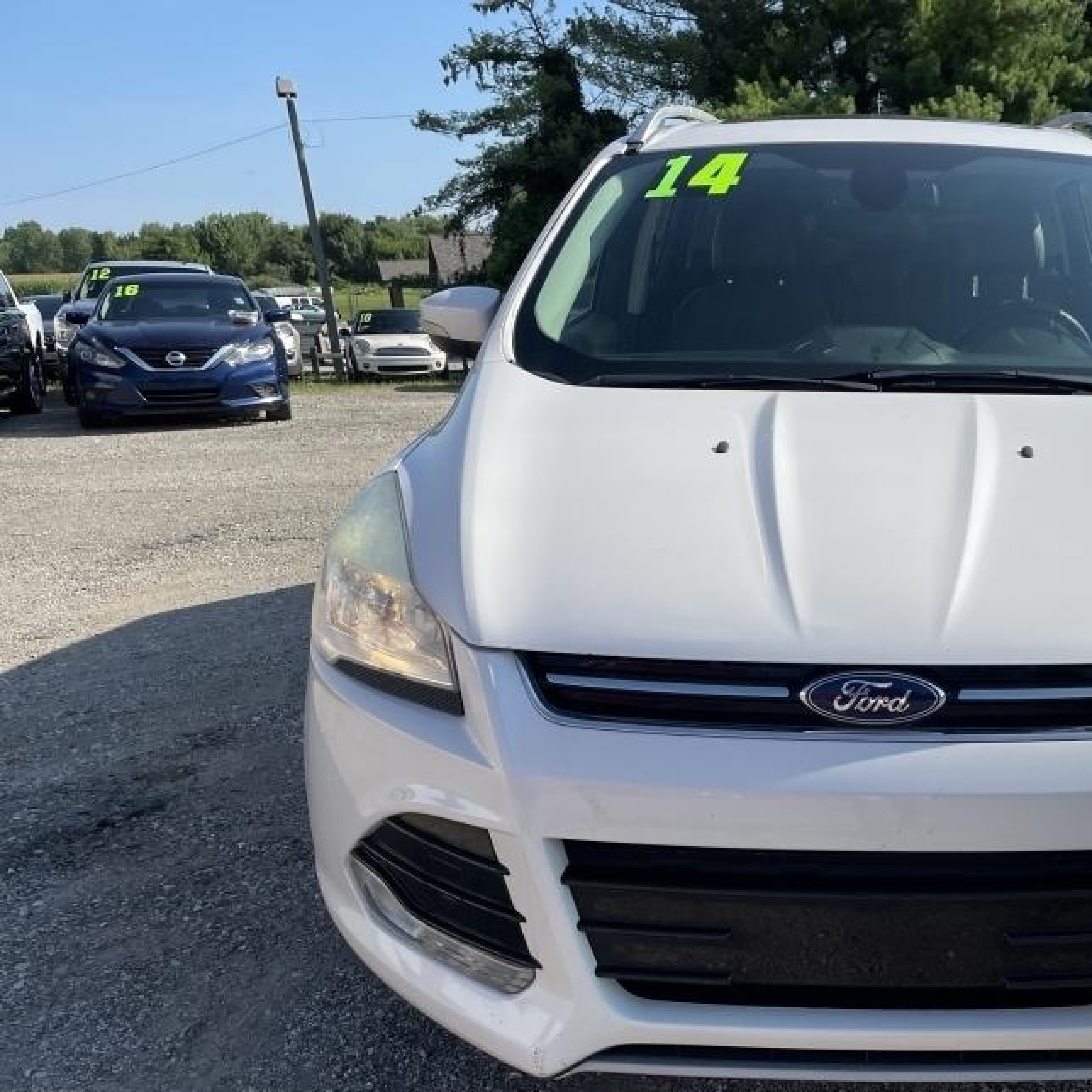 2014 Ford Escape Titanium White vin: 1FMCU0J94EUB17543