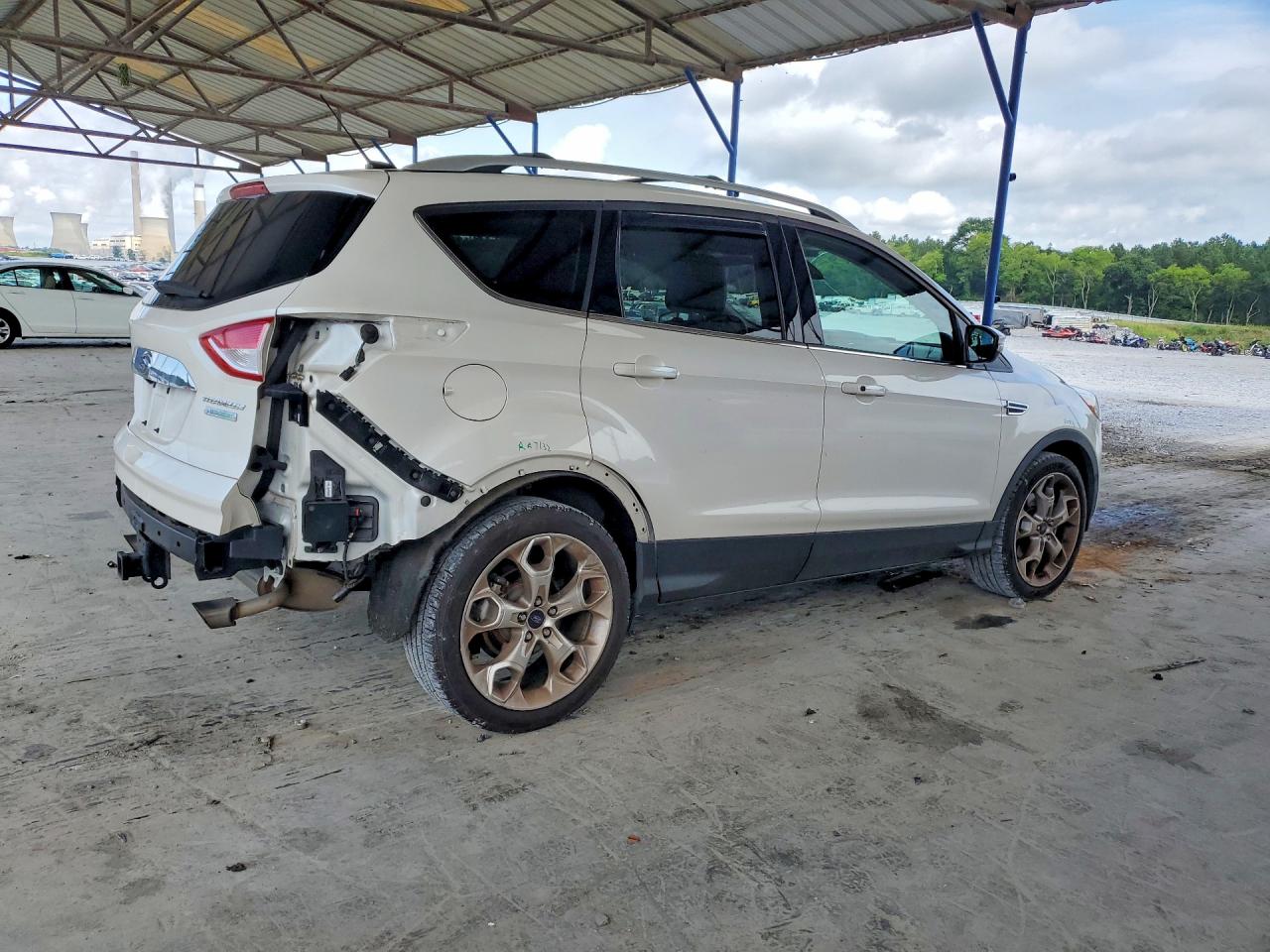 2014 Ford Escape Titanium Белый vin: 1FMCU0J94EUB93005
