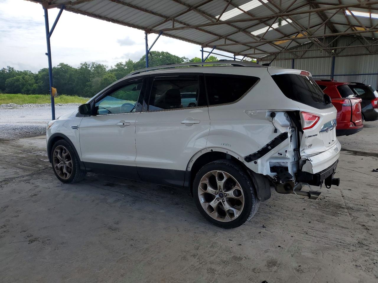 2014 Ford Escape Titanium Белый vin: 1FMCU0J94EUB93005