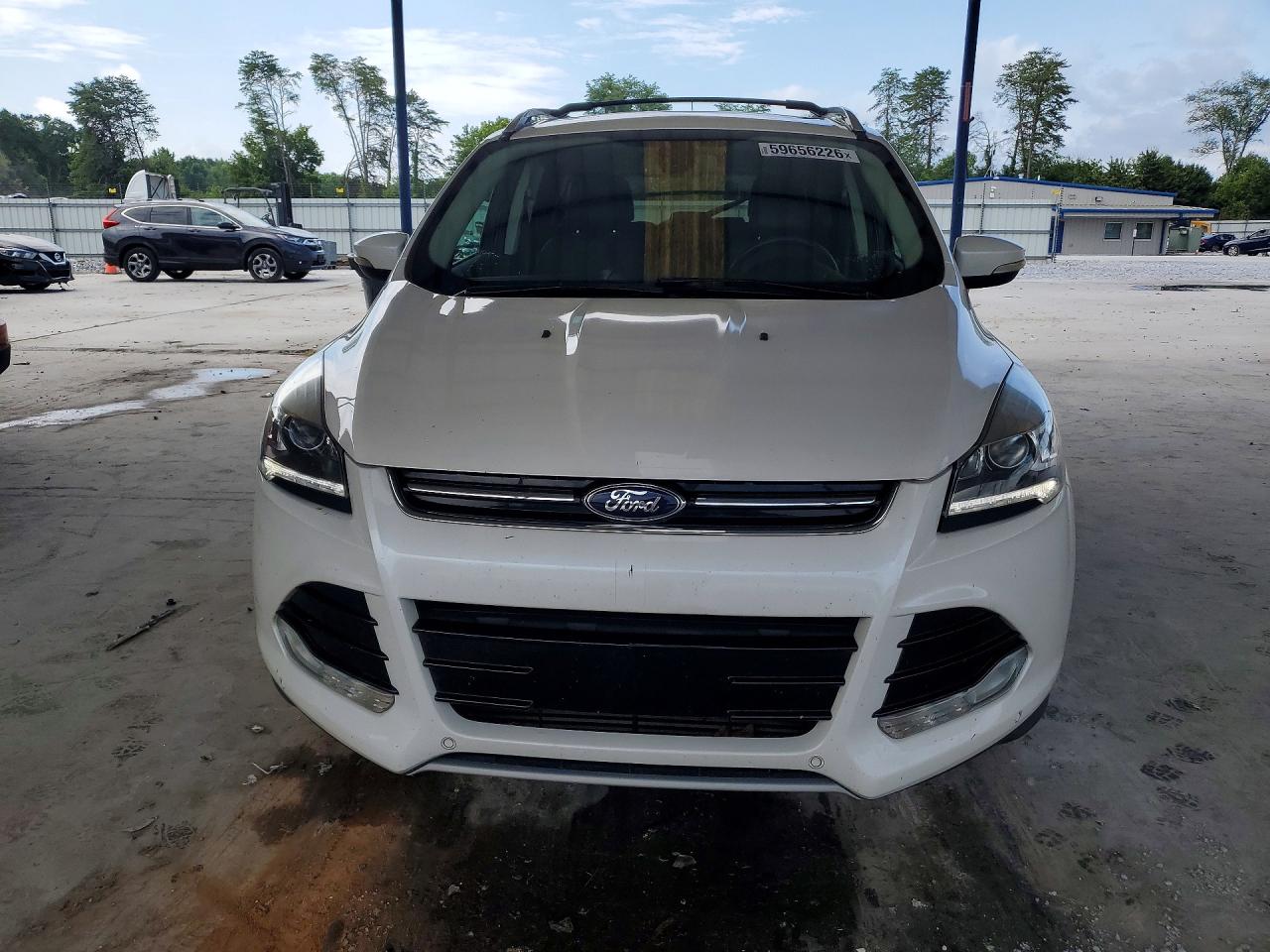 2014 Ford Escape Titanium Белый vin: 1FMCU0J94EUB93005