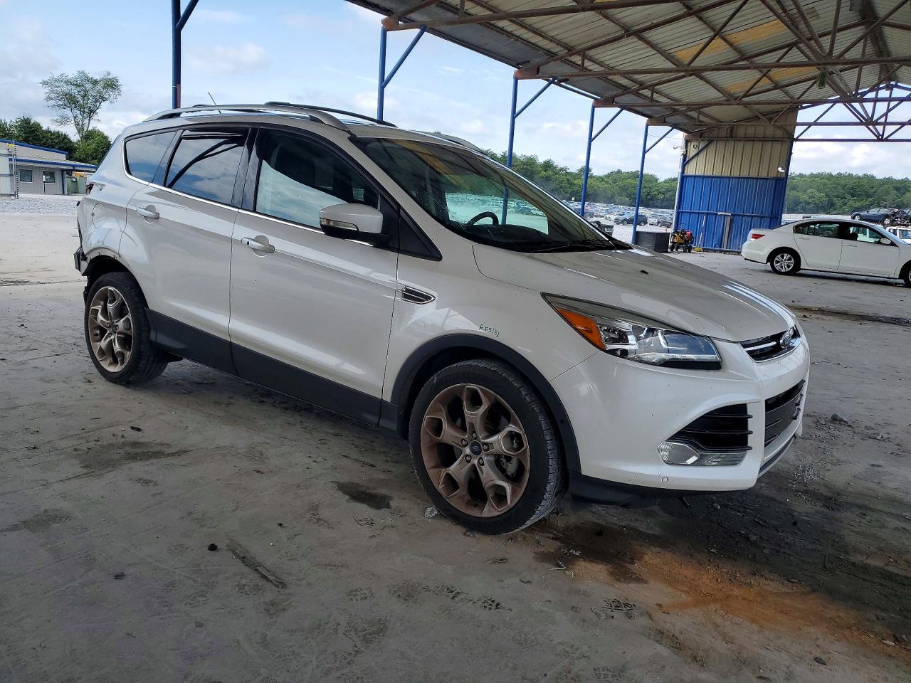 2014 Ford Escape Titanium Белый vin: 1FMCU0J94EUB93005