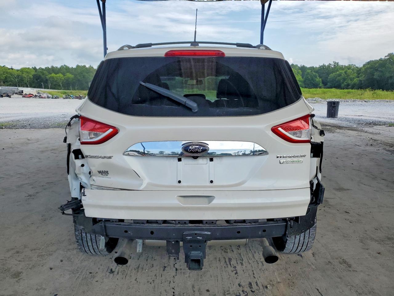 2014 Ford Escape Titanium Белый vin: 1FMCU0J94EUB93005