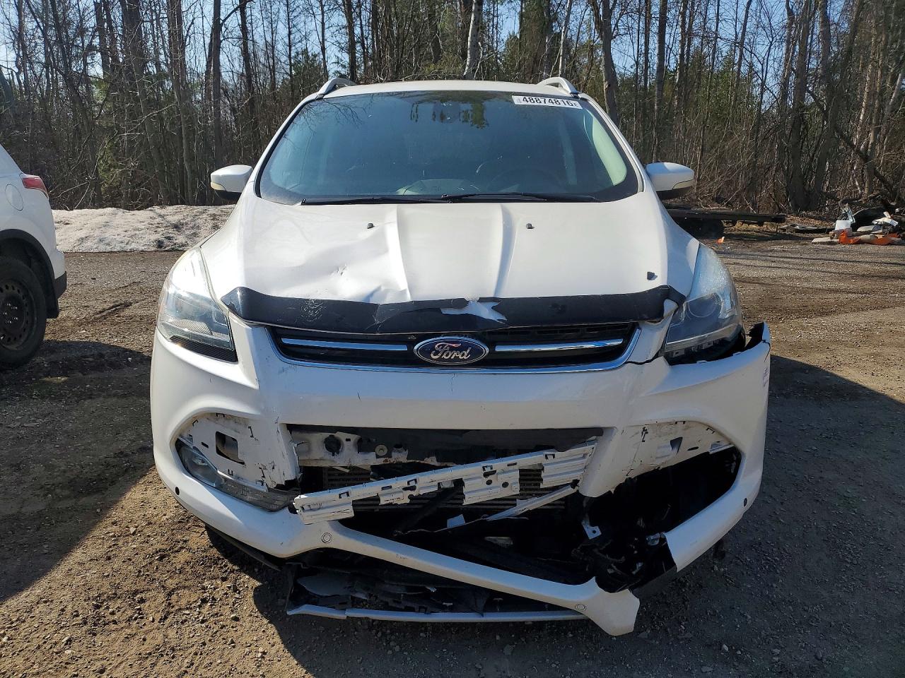 2014 Ford Escape Titanium White vin: 1FMCU0J94EUD03776