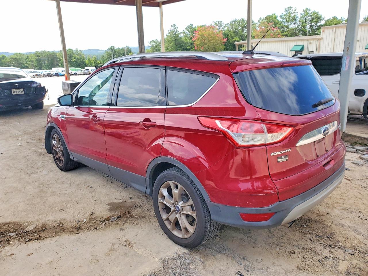 2014 Ford Escape Titanium Red vin: 1FMCU0J94EUD55876