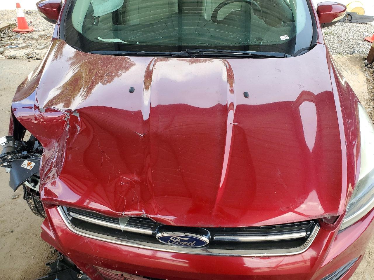 2014 Ford Escape Titanium Red vin: 1FMCU0J94EUD55876