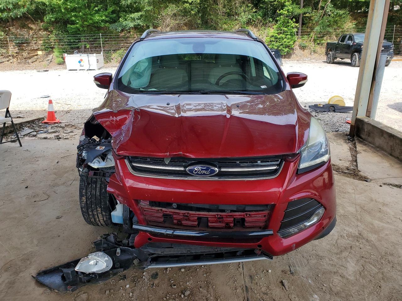 2014 Ford Escape Titanium Red vin: 1FMCU0J94EUD55876