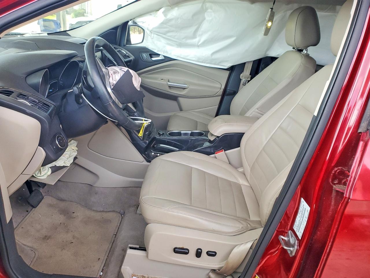 2014 Ford Escape Titanium Red vin: 1FMCU0J94EUD55876
