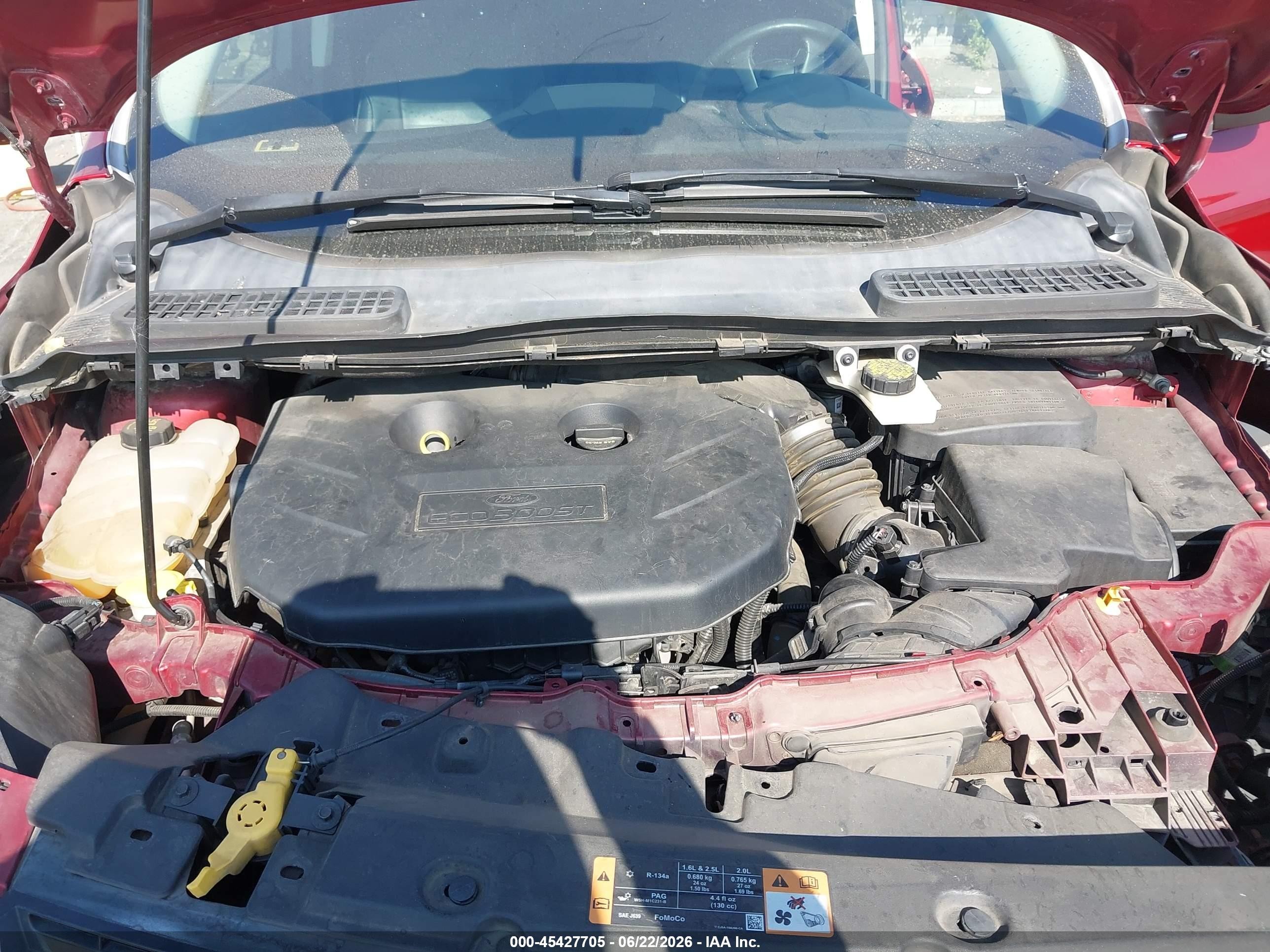 2014 Ford Escape Titanium Red vin: 1FMCU0J94EUE53418