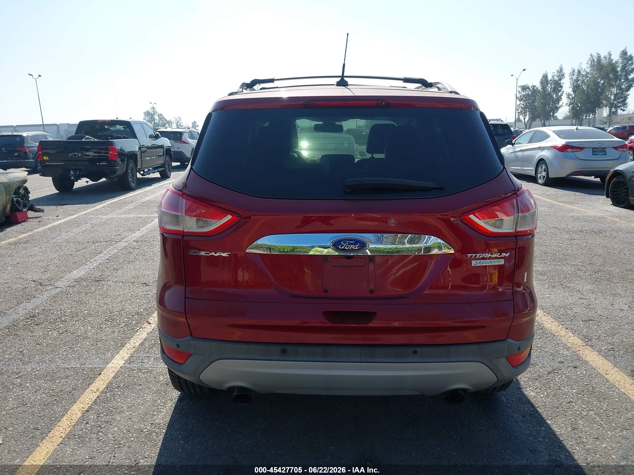 2014 Ford Escape Titanium Red vin: 1FMCU0J94EUE53418