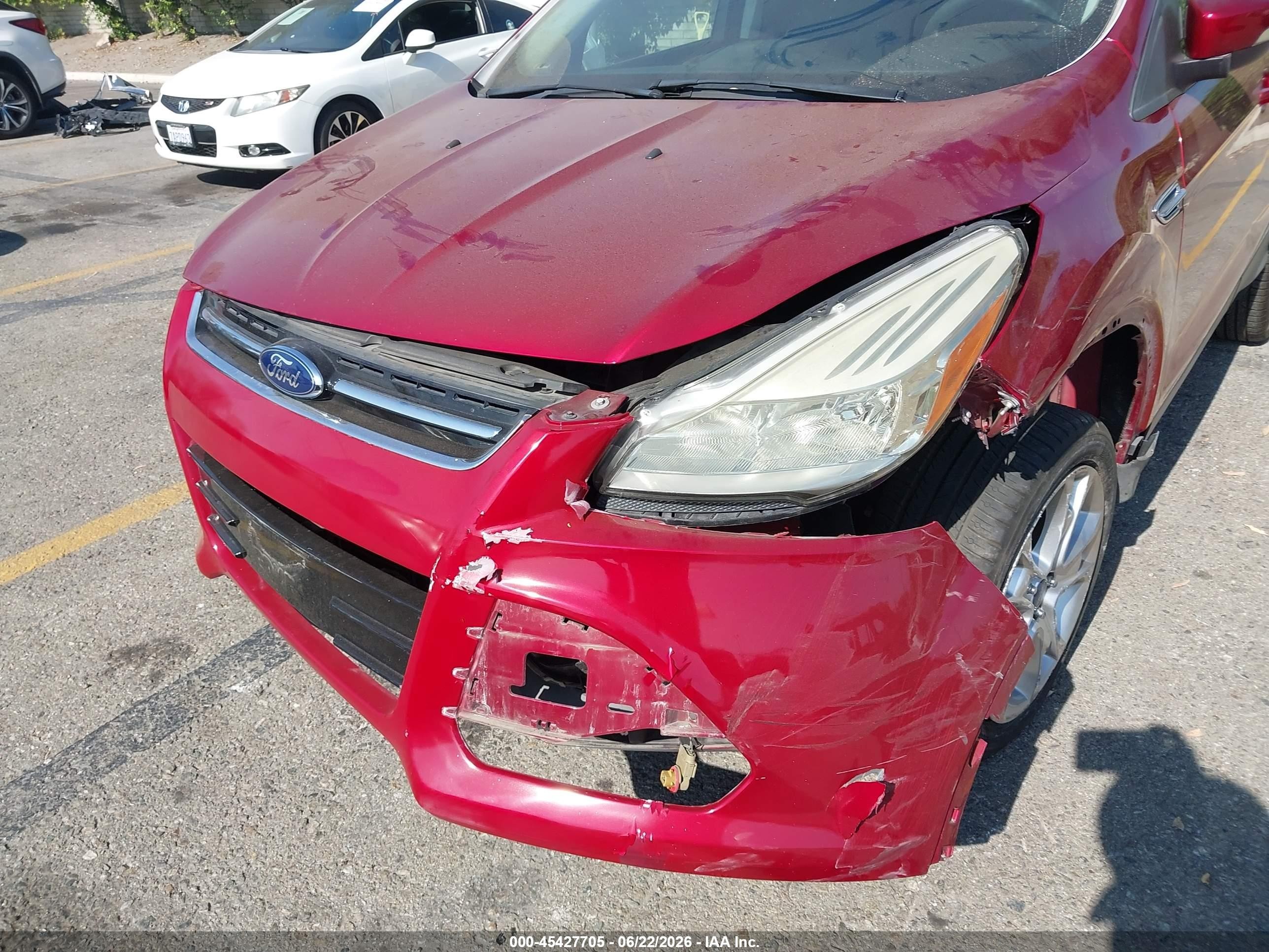 2014 Ford Escape Titanium Red vin: 1FMCU0J94EUE53418