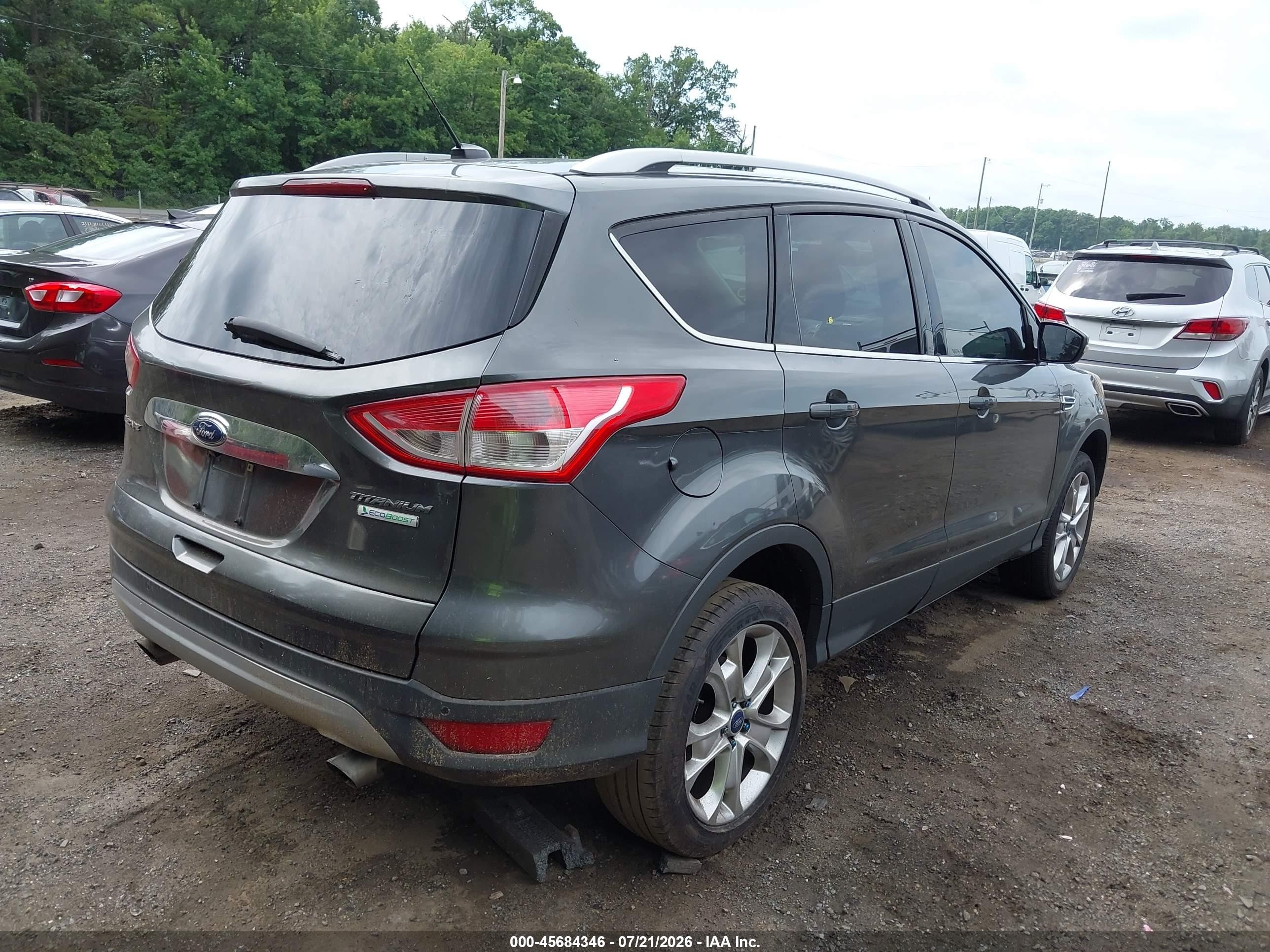 2015 Ford Escape Titanium Серый vin: 1FMCU0J94FUA20361