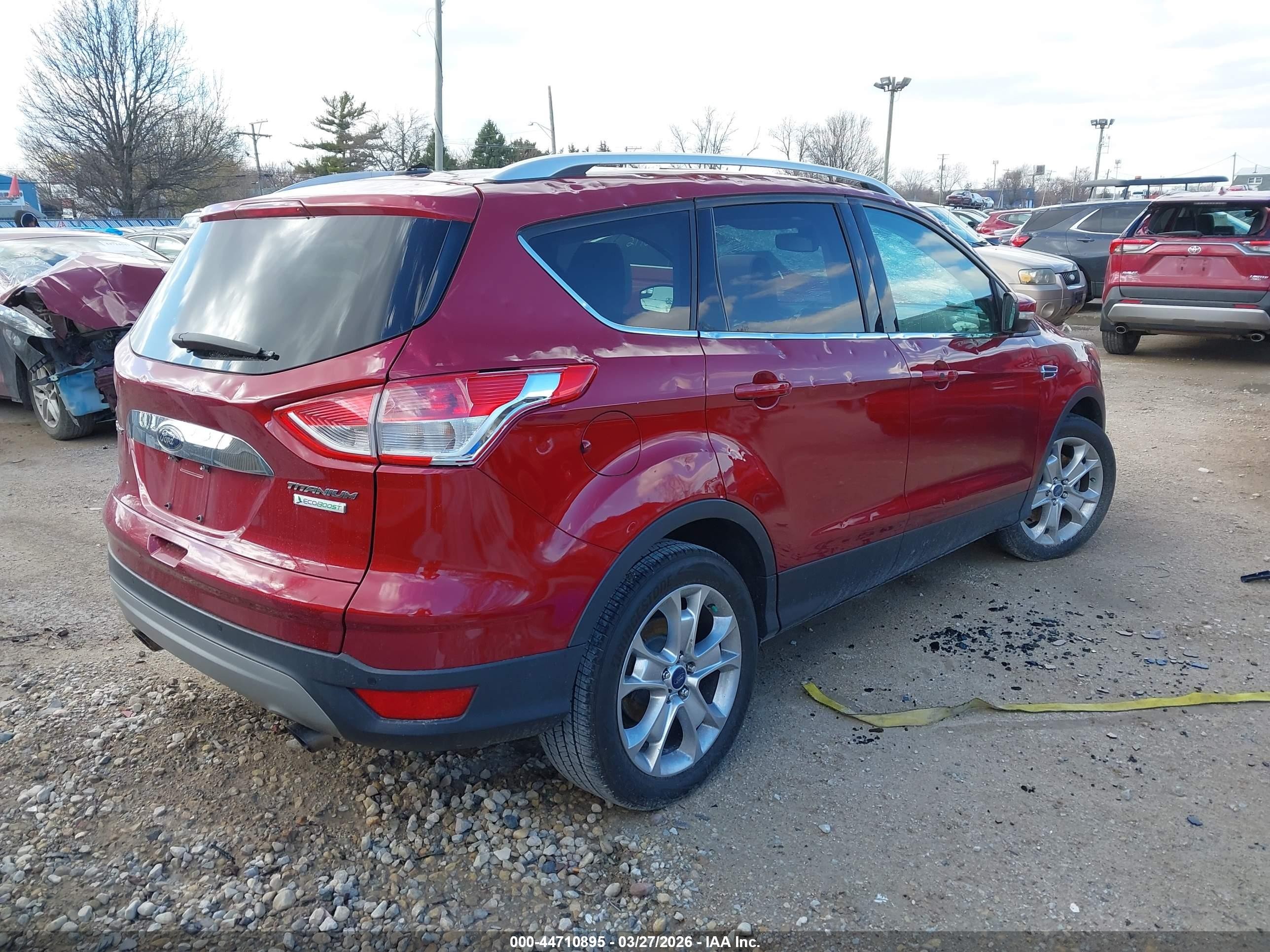 2015 Ford Escape Titanium Maroon vin: 1FMCU0J94FUA40769
