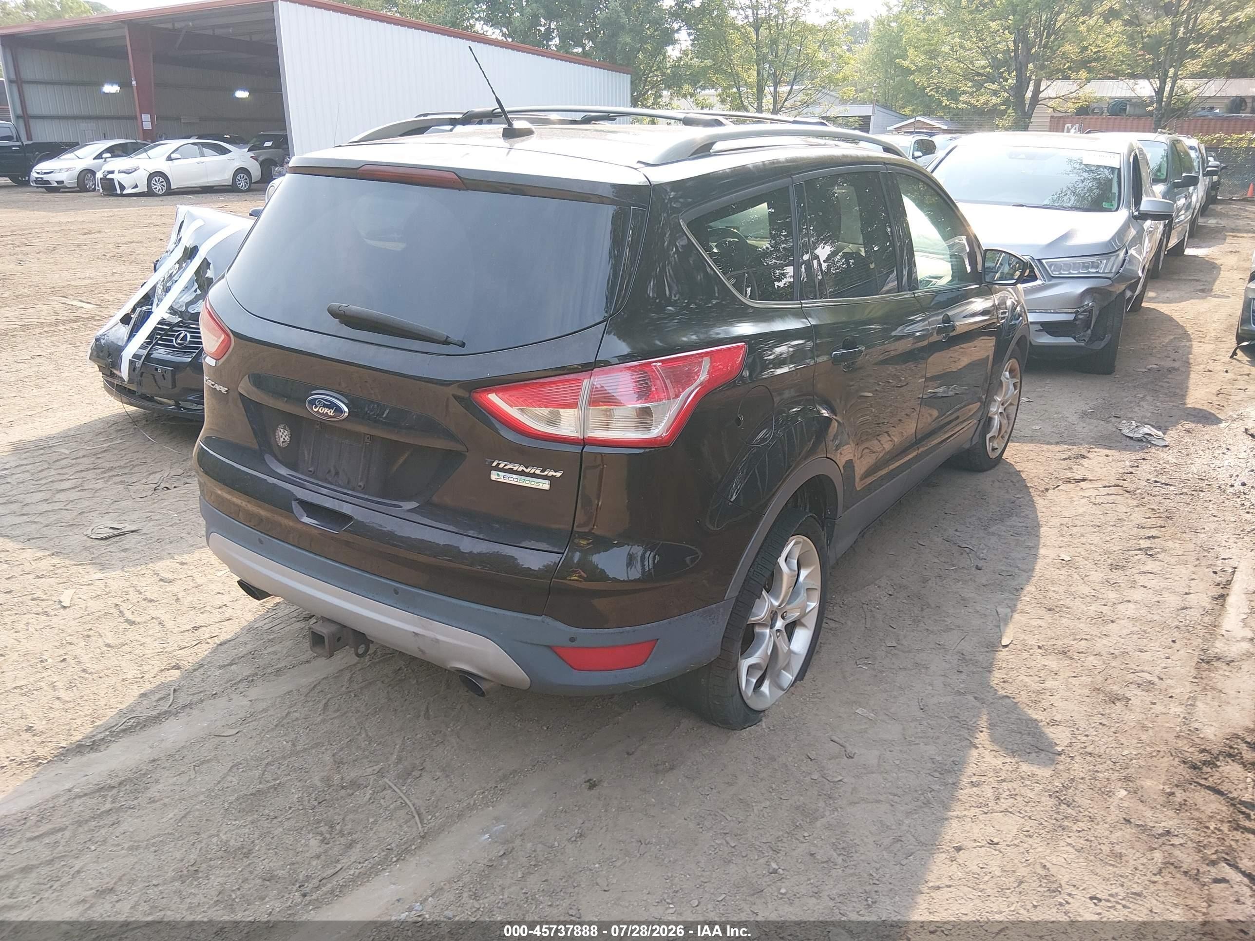 2013 Ford Escape Titanium Черный vin: 1FMCU0J95DUB51490