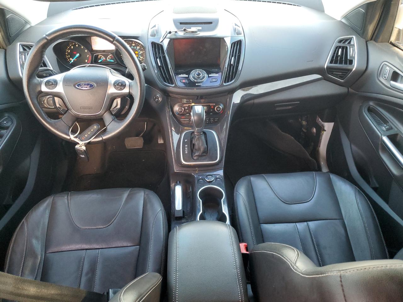 2013 Ford Escape Titanium White vin: 1FMCU0J95DUD64679