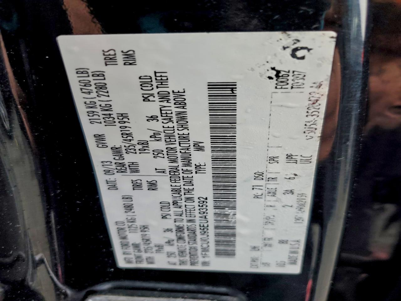 2014 Ford Escape Titanium Черный vin: 1FMCU0J95EUA93592