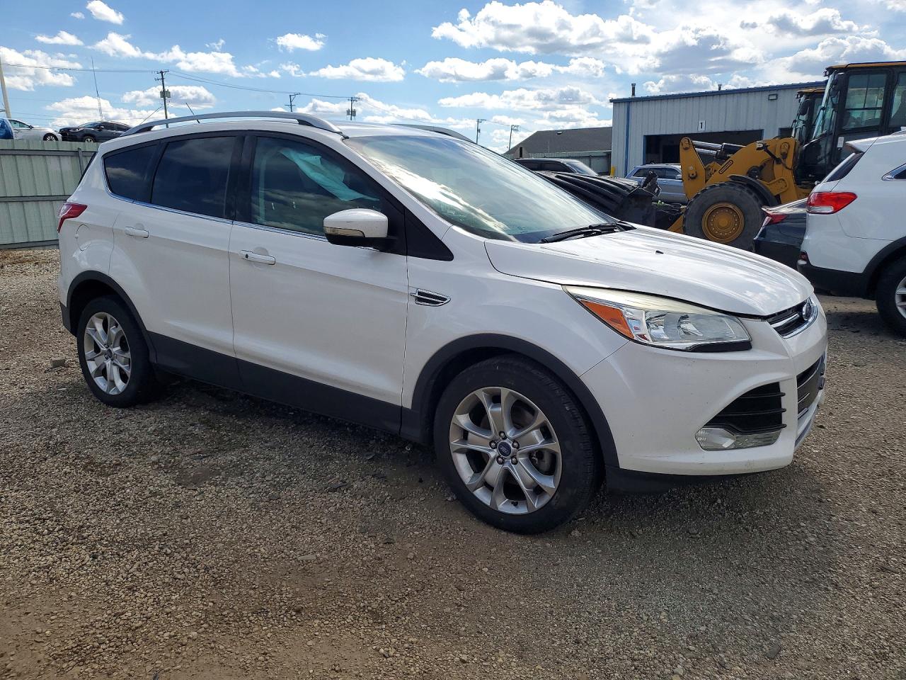 2014 Ford Escape Titanium White vin: 1FMCU0J95EUA99571