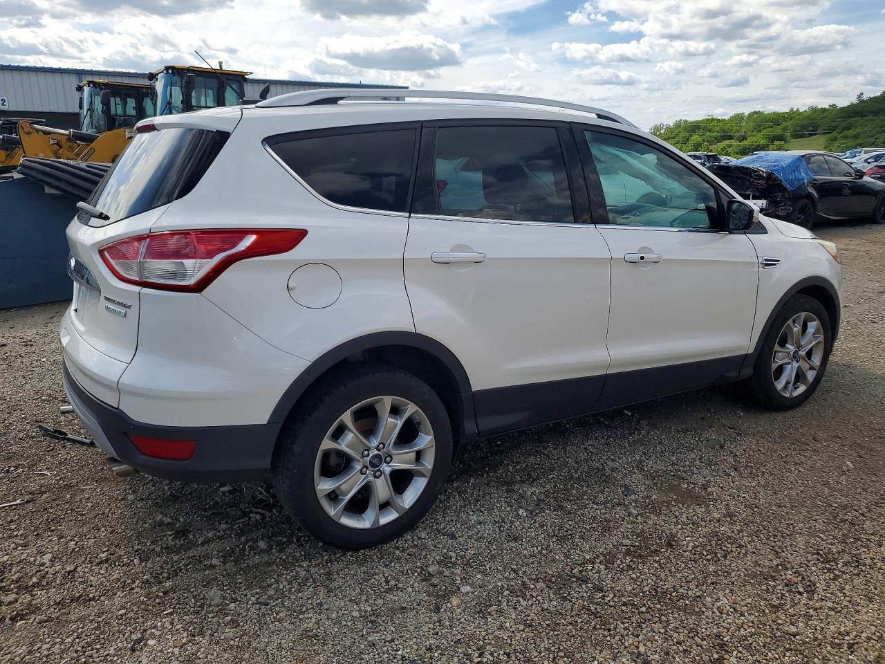 2014 Ford Escape Titanium White vin: 1FMCU0J95EUA99571