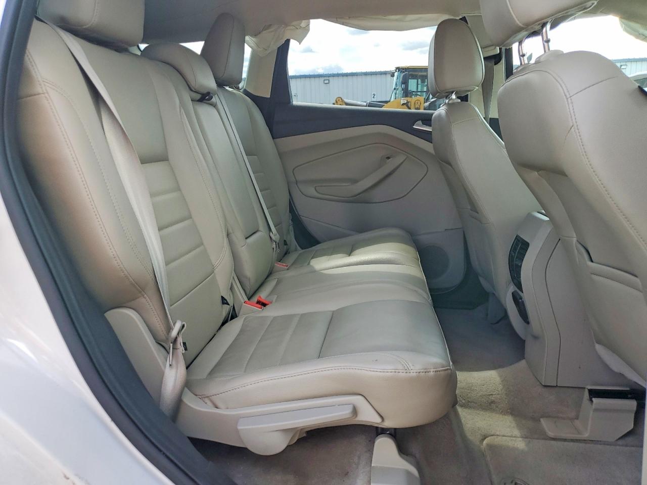 2014 Ford Escape Titanium White vin: 1FMCU0J95EUA99571