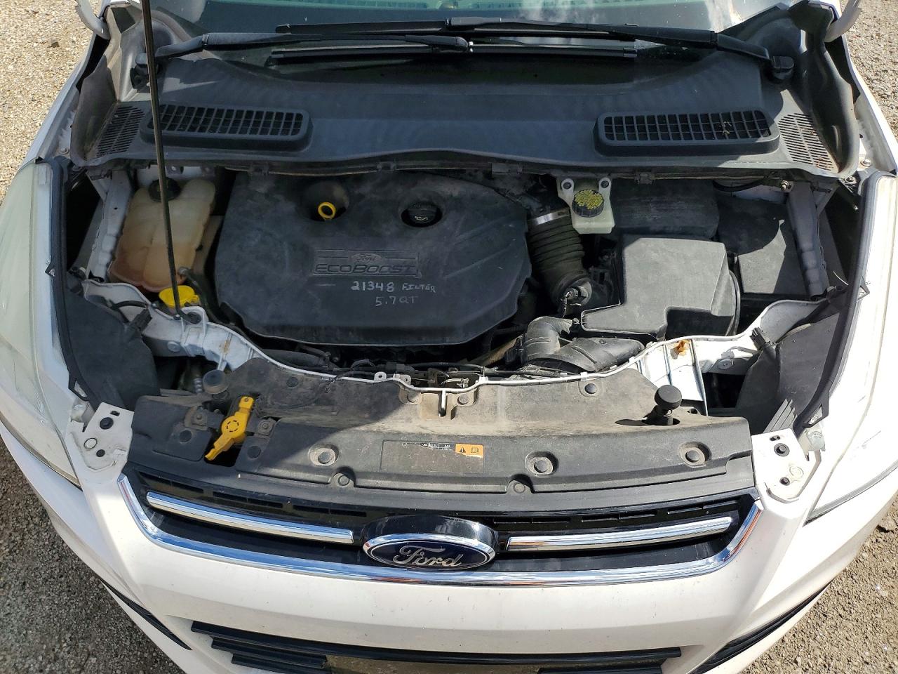 2014 Ford Escape Titanium White vin: 1FMCU0J95EUA99571