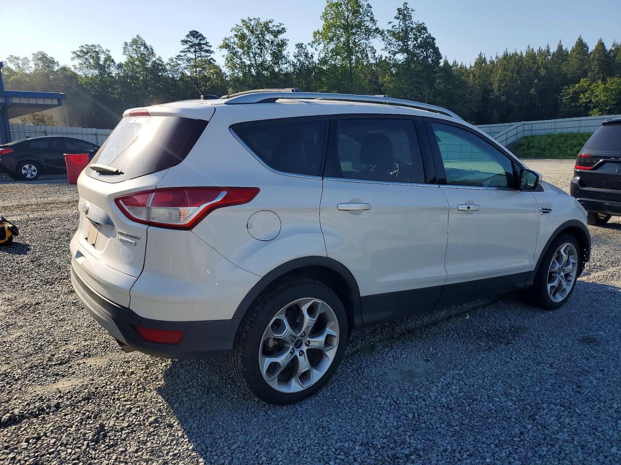 2014 Ford Escape Titanium Белый vin: 1FMCU0J95EUC28067